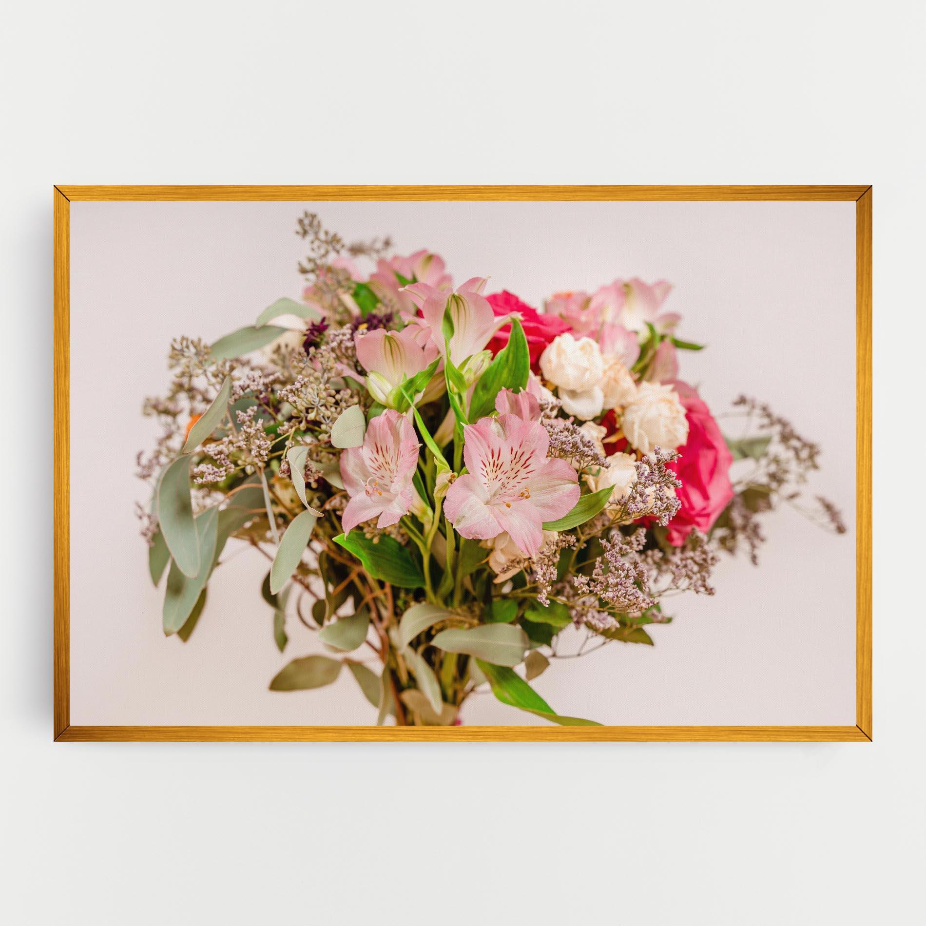 Картина на платно Girly Pink Bouquet mockup 0