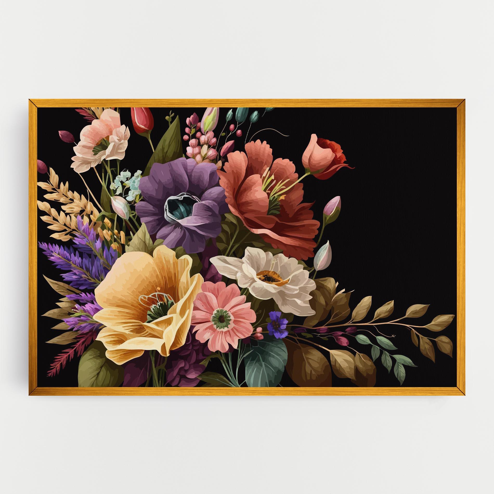 Картина на платно Vintage Bouquet Art mockup 0