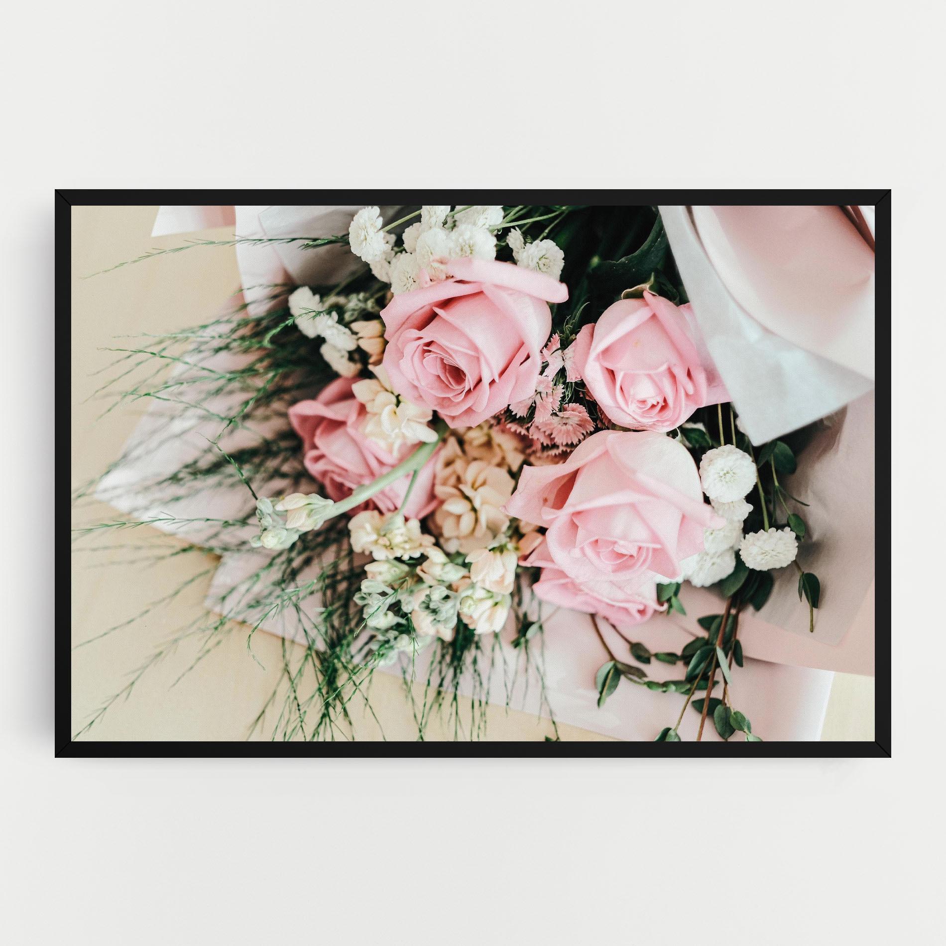Картина на платно Baby Pink Bouquet mockup 0
