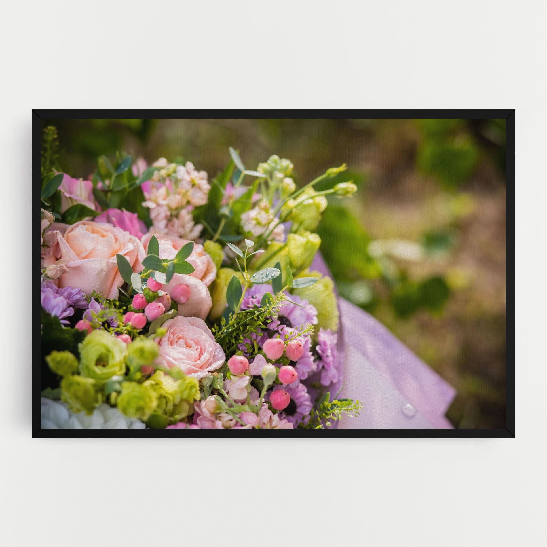 Green Pink Bouquet mockup 0