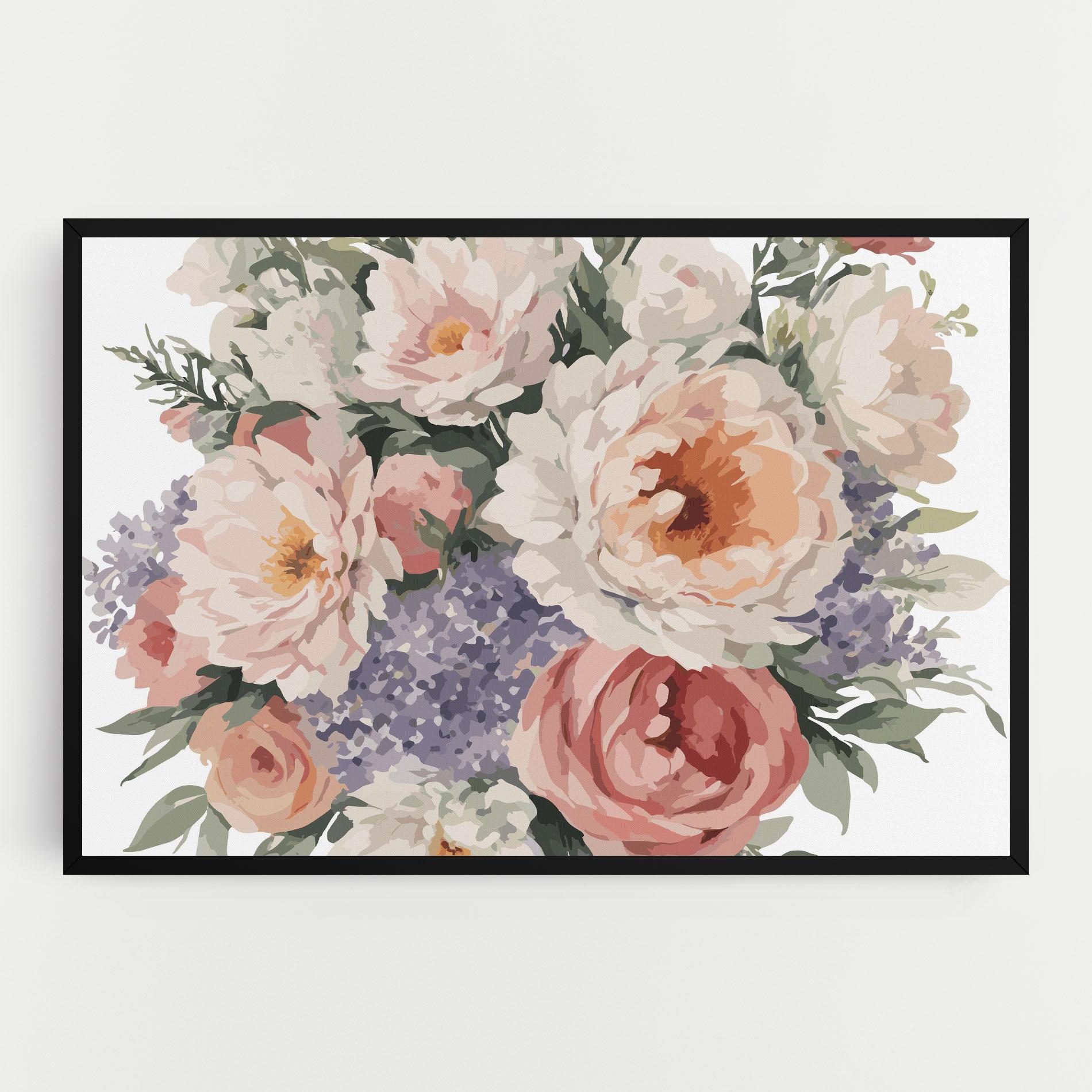 Картина на платно Pretty Watercolor Bouquet mockup 0