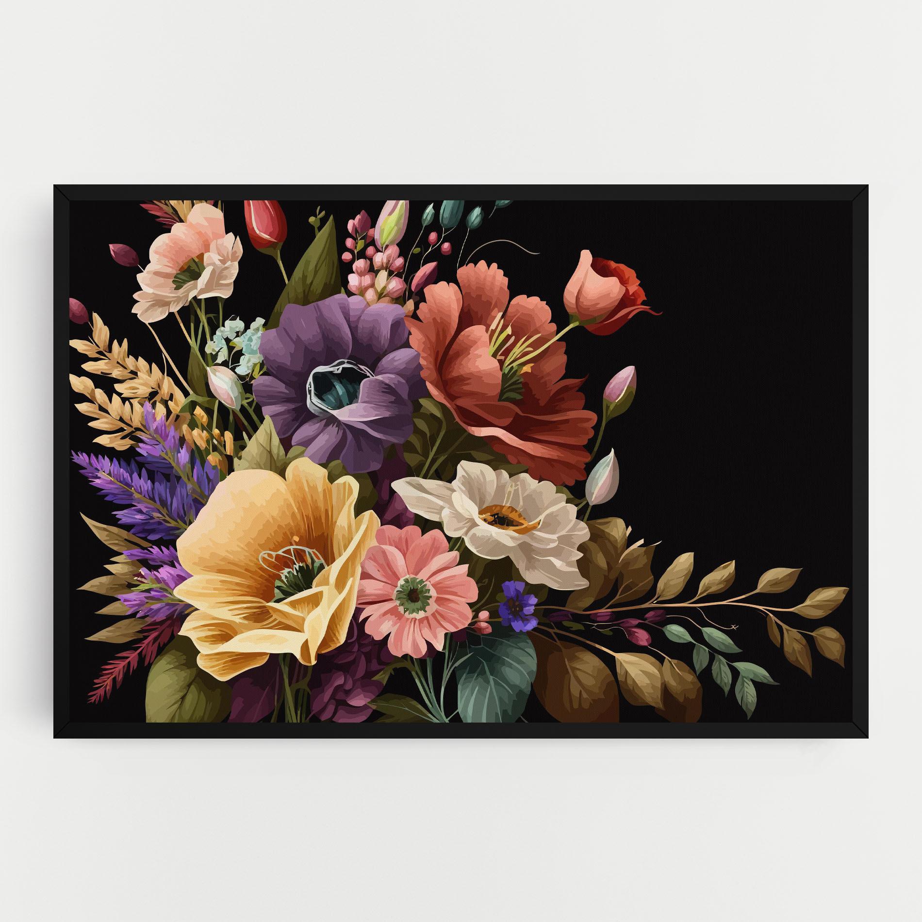 Картина на платно Vintage Bouquet Art mockup 0