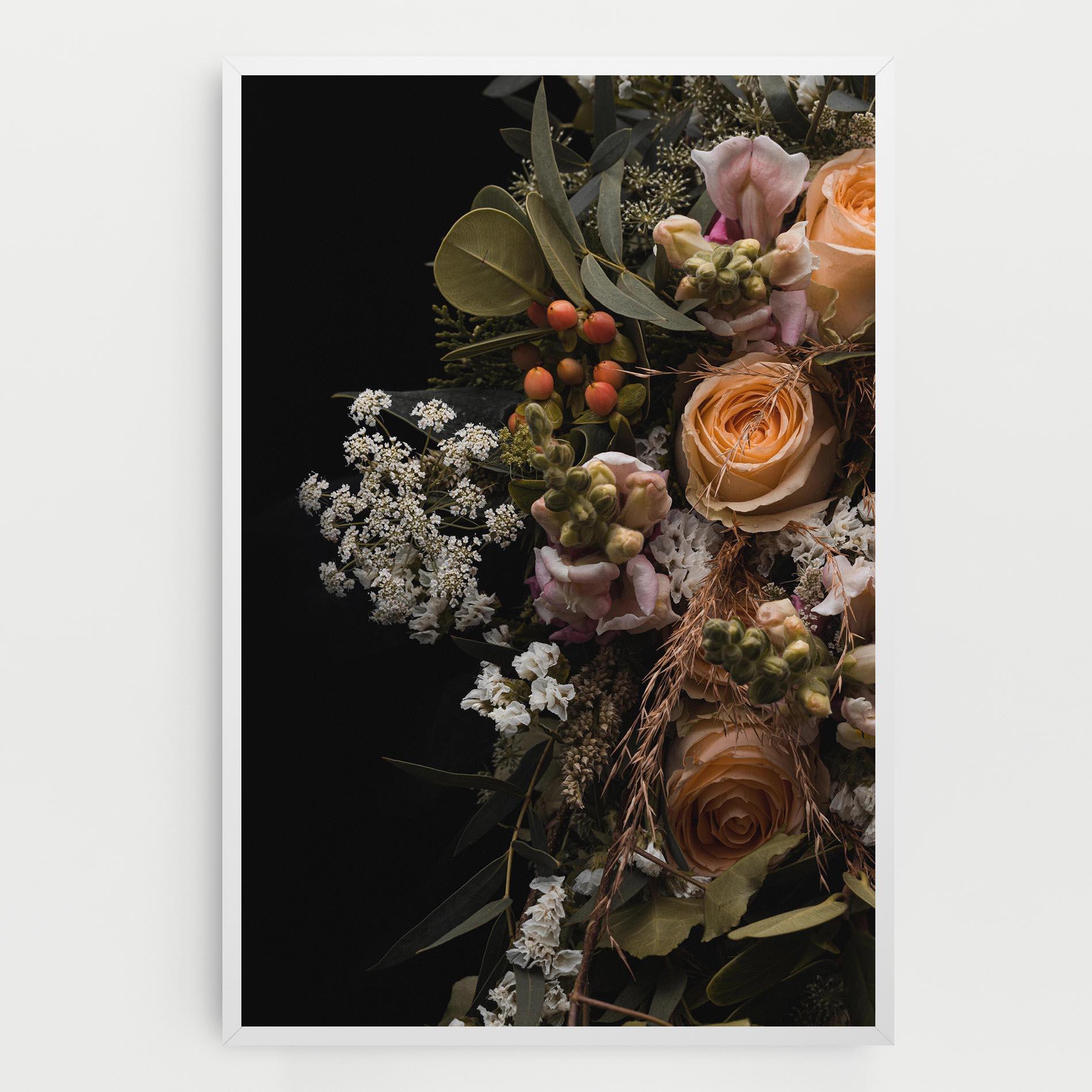 Картина на платно Dark Flower Bouquet mockup 0