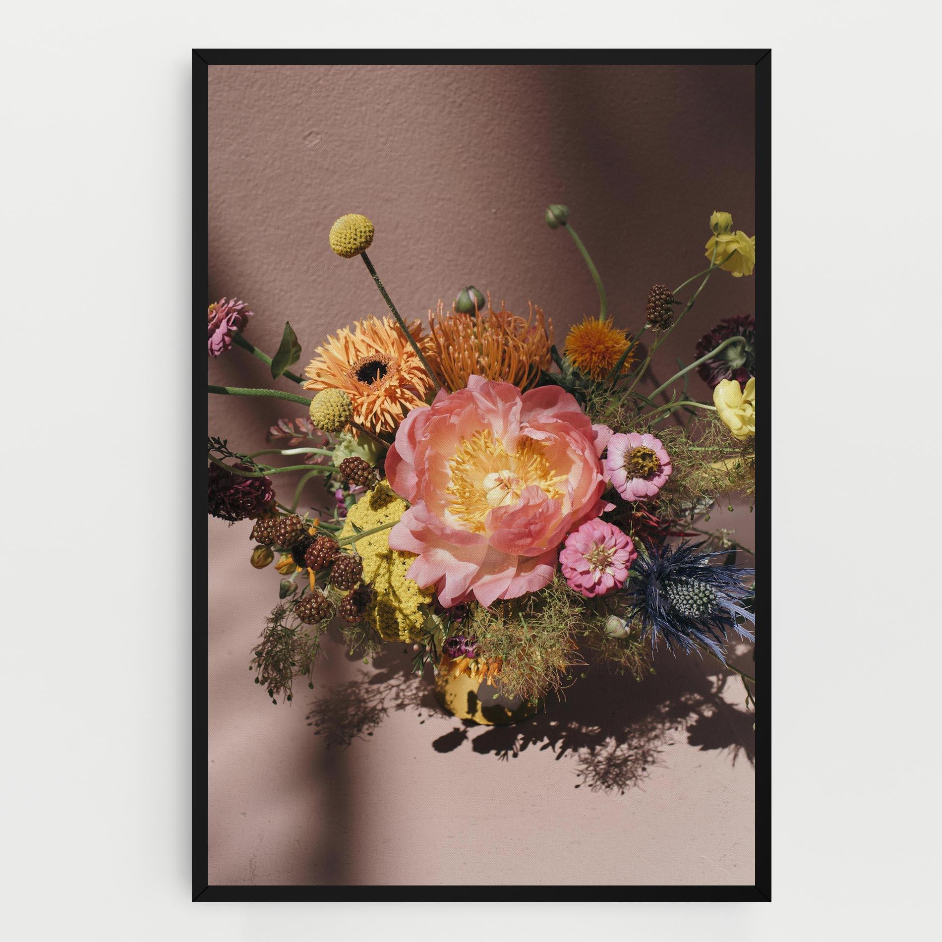Картина на платно Pastel Orange Bouquet mockup 0