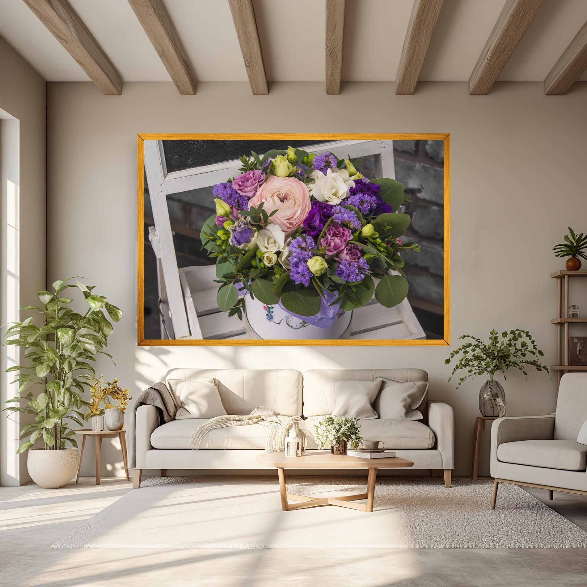 Big Pink Rose Bouquet mockup 6