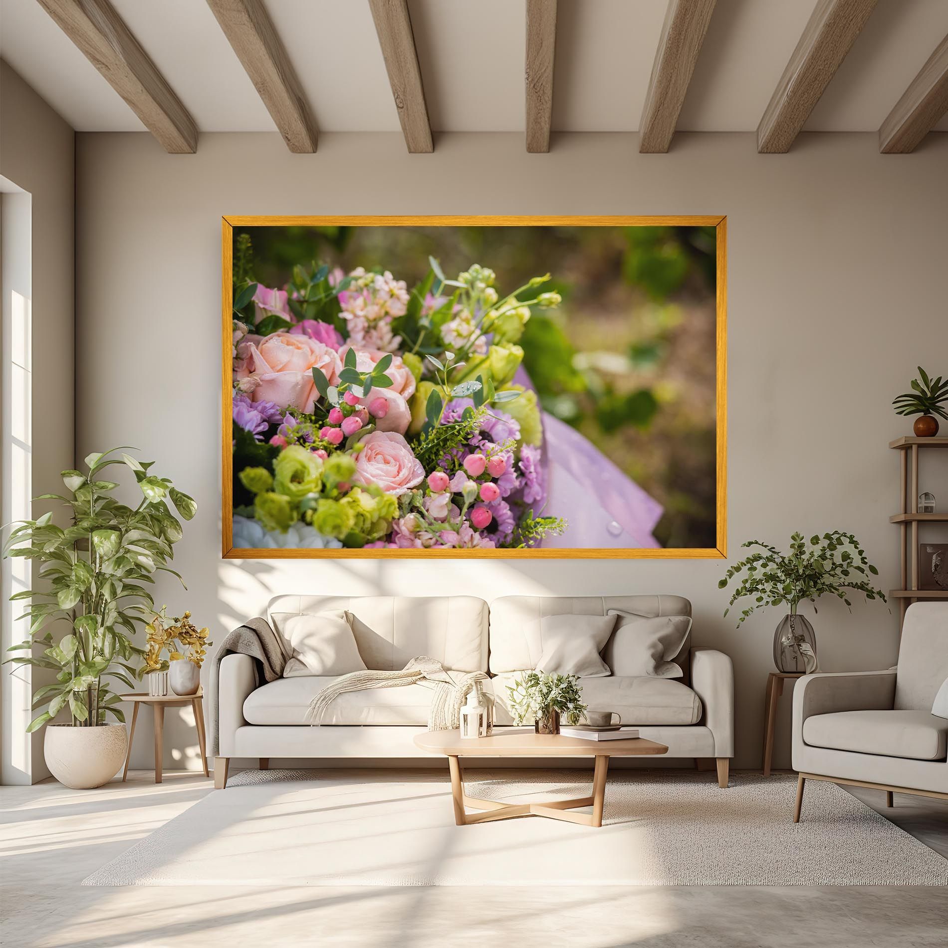 Green Pink Bouquet mockup 6