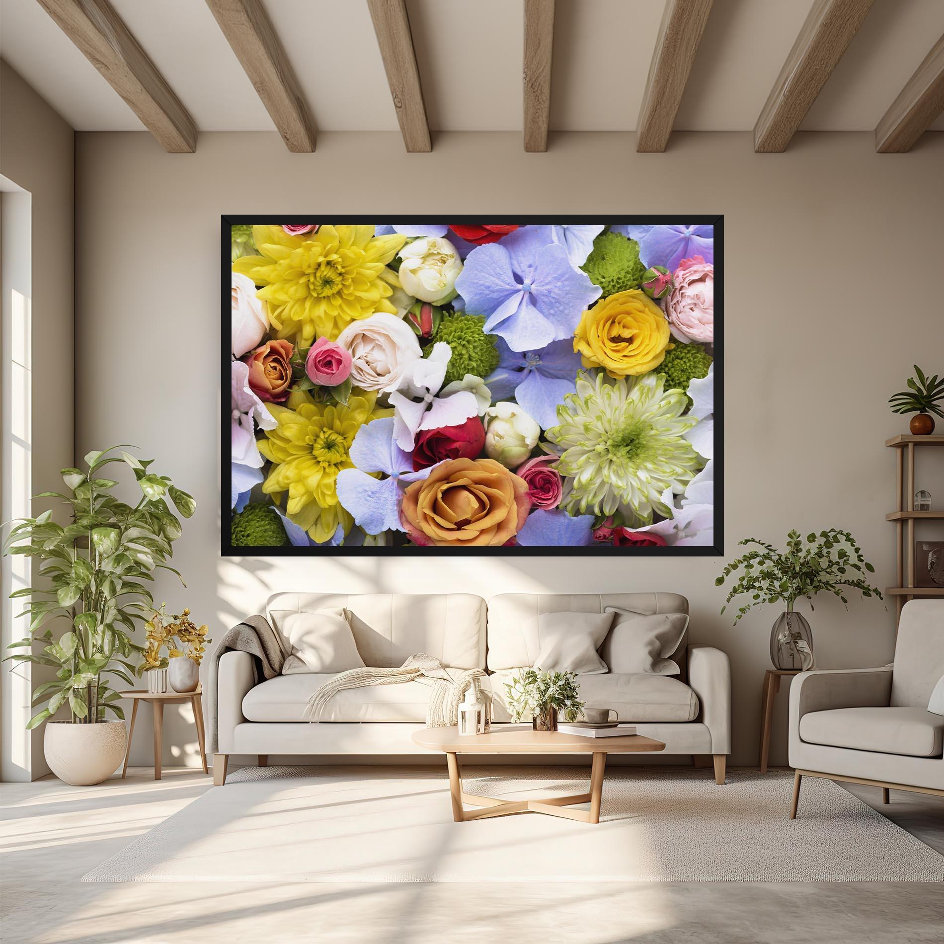 Картина на платно Color Mix Flower Bouquet mockup 6