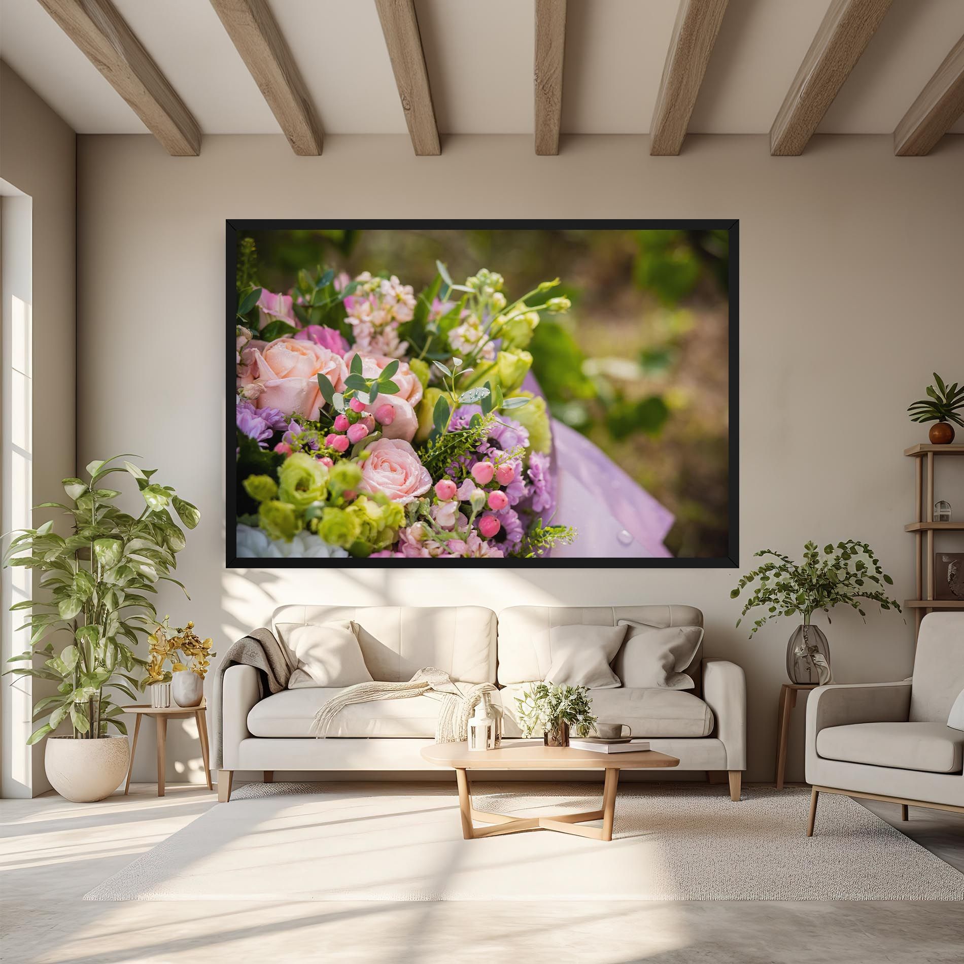 Green Pink Bouquet mockup 6