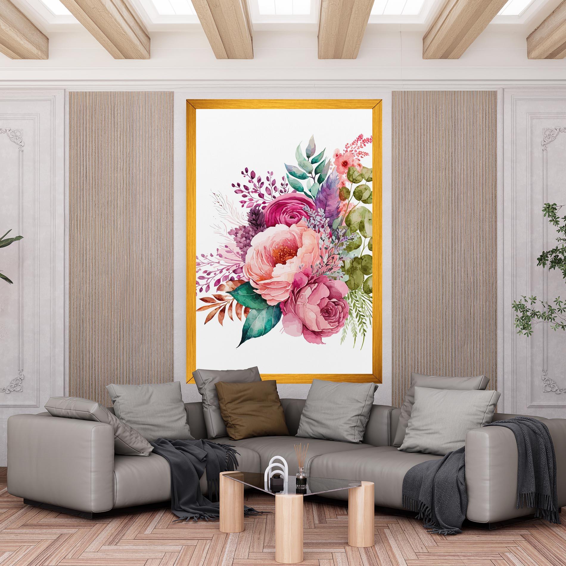Картина на платно Bouquet Of Pink Roses mockup 6