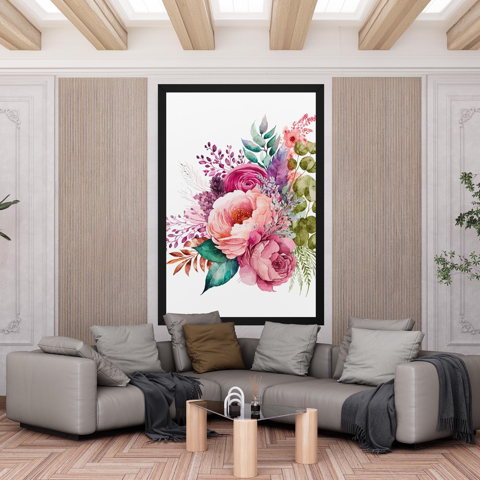 Картина на платно Bouquet Of Pink Roses mockup 6