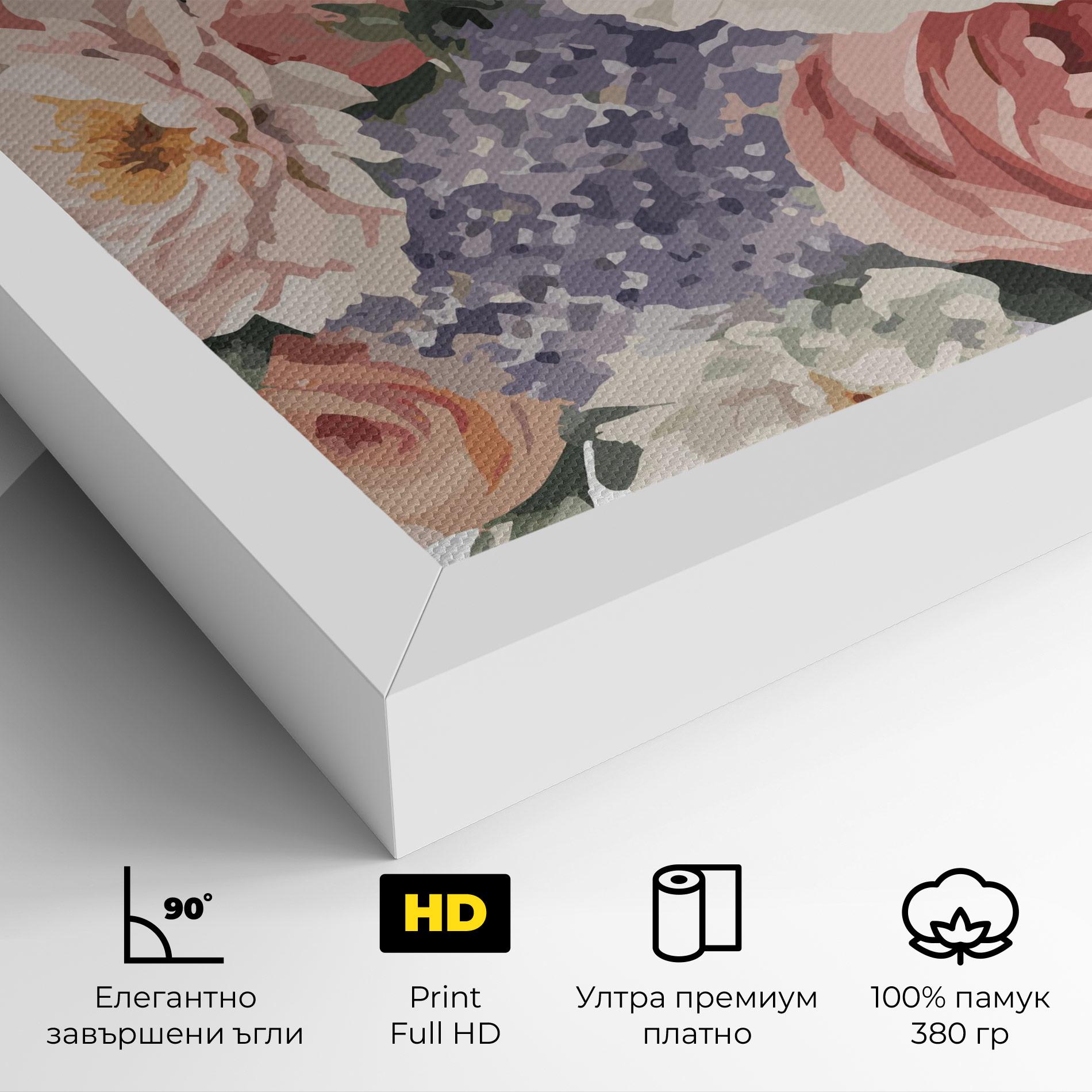 Картина на платно Pretty Watercolor Bouquet mockup 4
