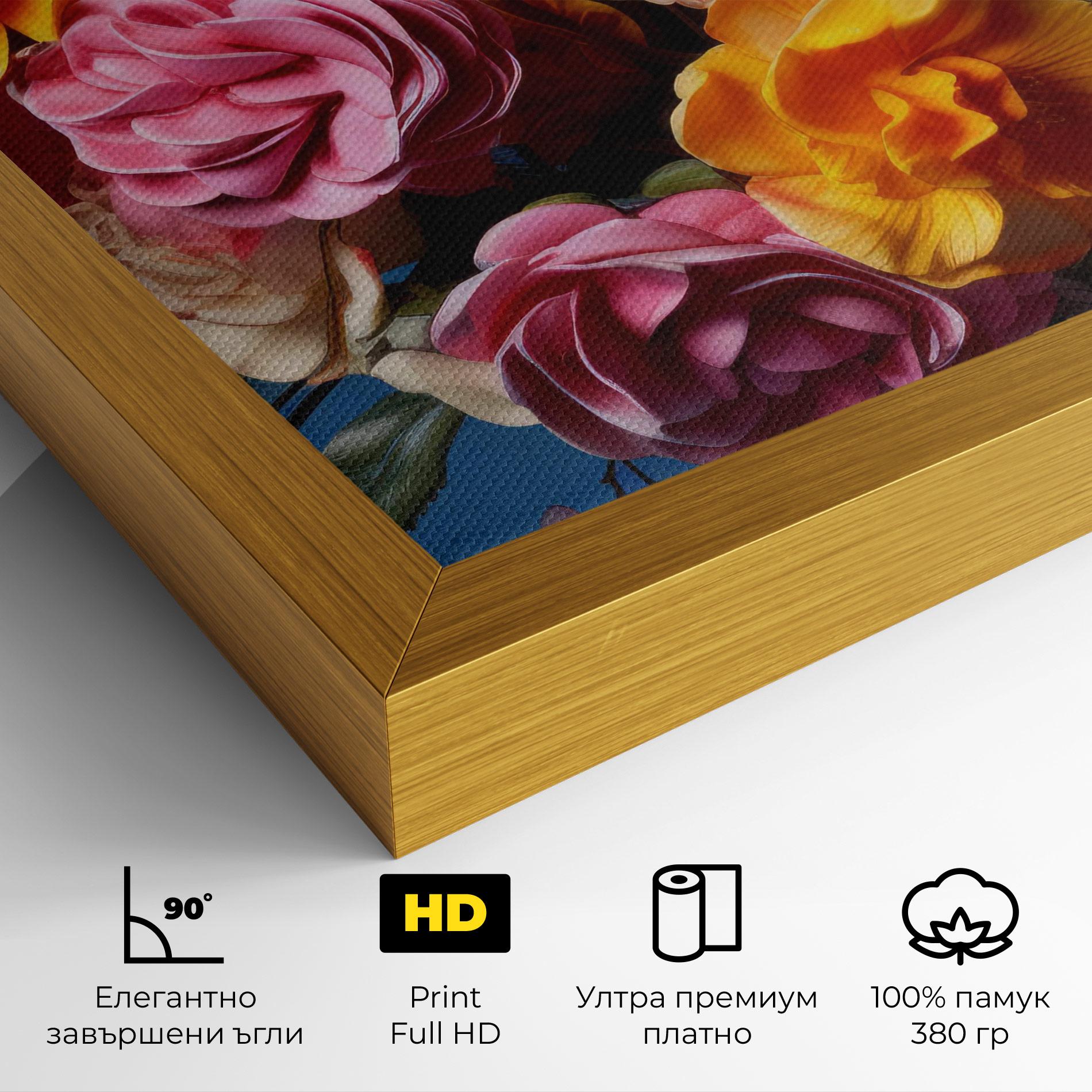 Картина на платно Colorful Flower Bouquet mockup 4