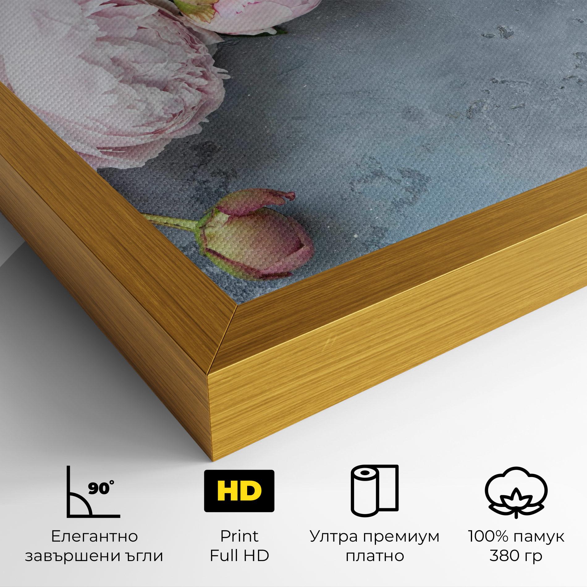 Картина на платно Cute Pink Peonies mockup 4