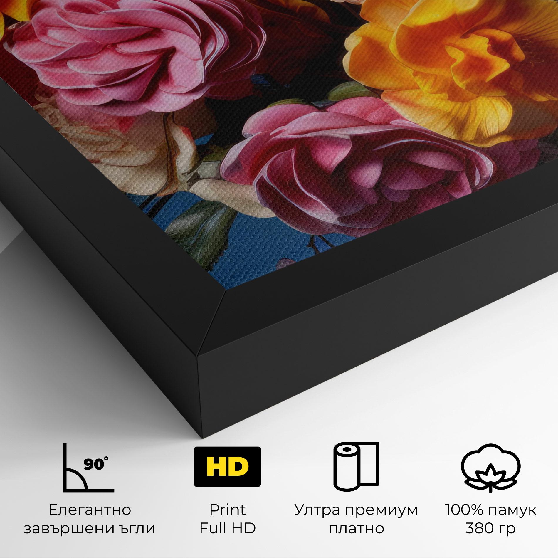 Картина на платно Colorful Flower Bouquet mockup 4