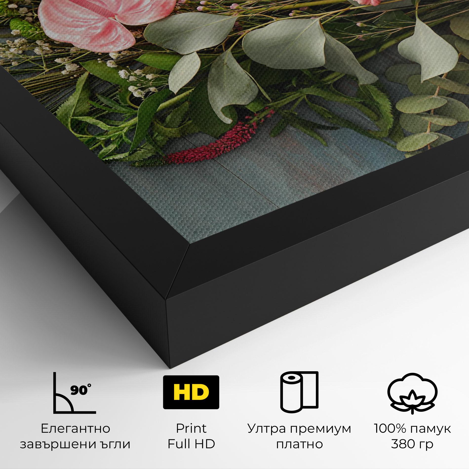 Картина на платно Preparing Bouquet mockup 4