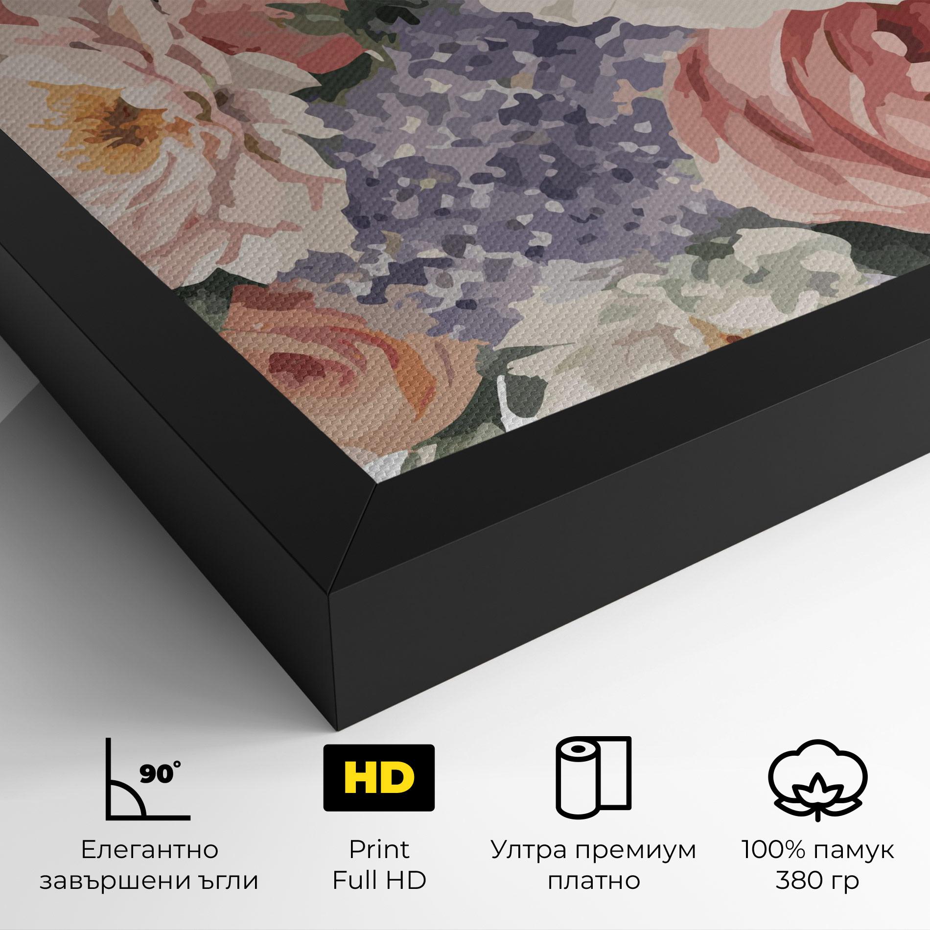 Картина на платно Pretty Watercolor Bouquet mockup 4