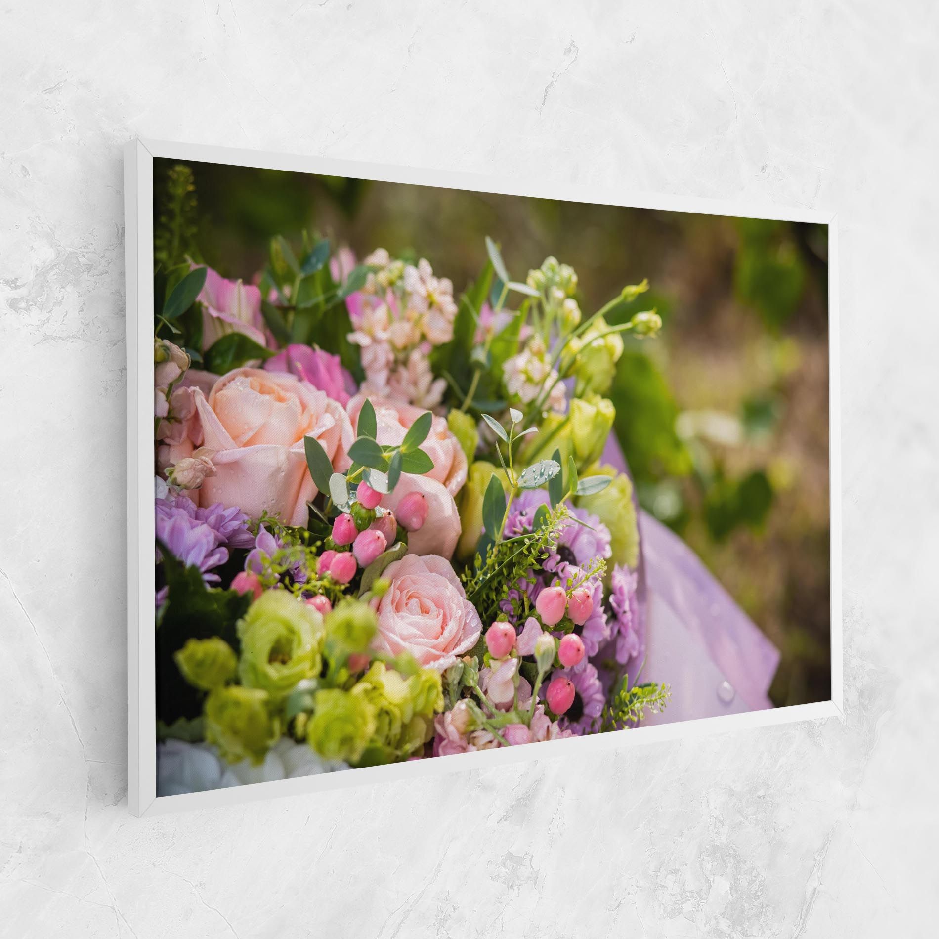 Green Pink Bouquet mockup 1