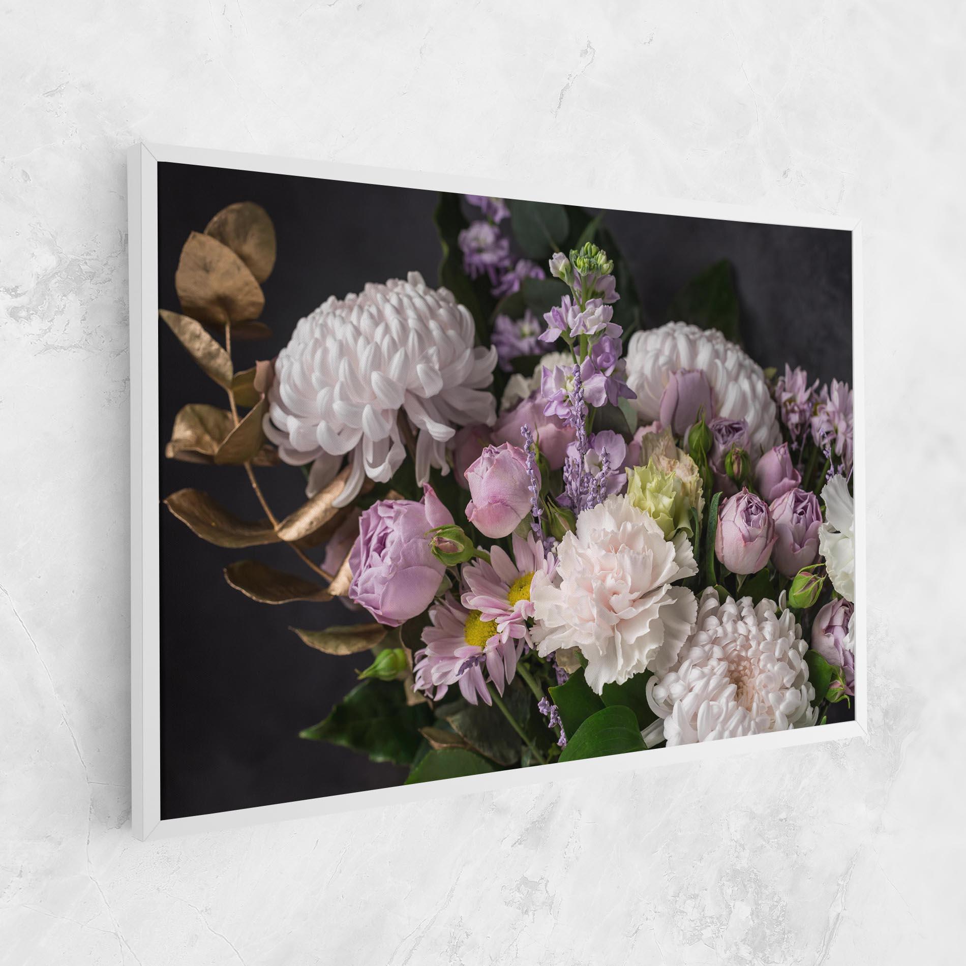 Картина на платно Pastel Purple Bouquet mockup 1