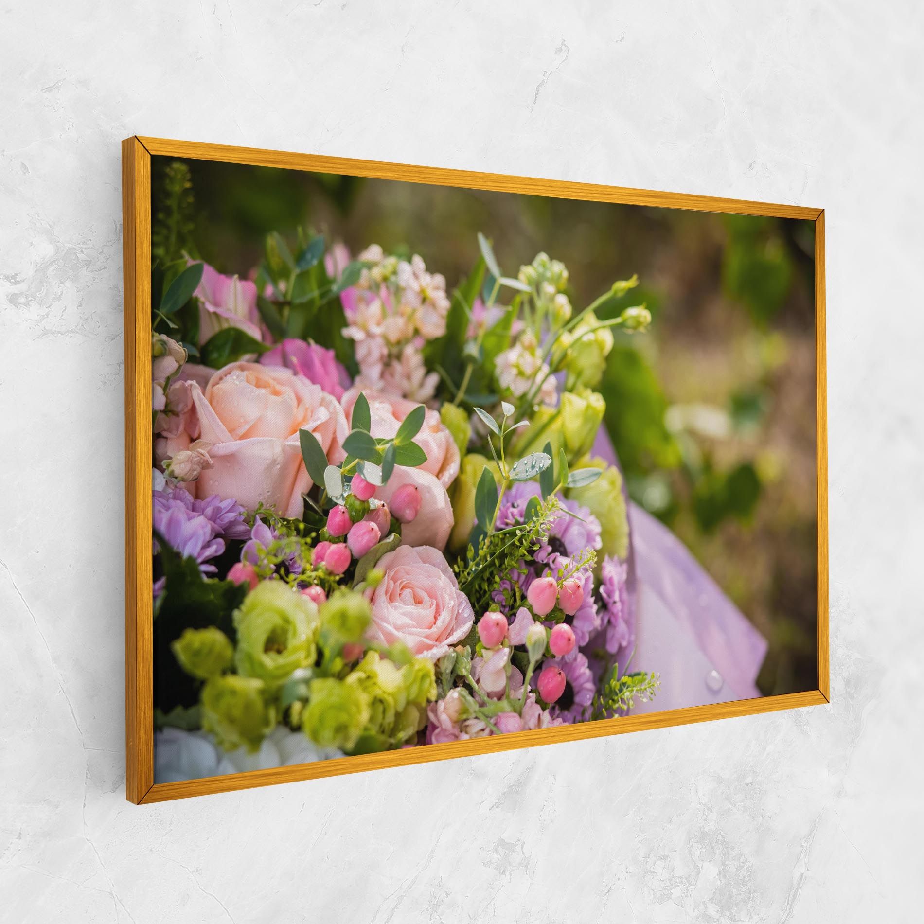 Green Pink Bouquet mockup 1