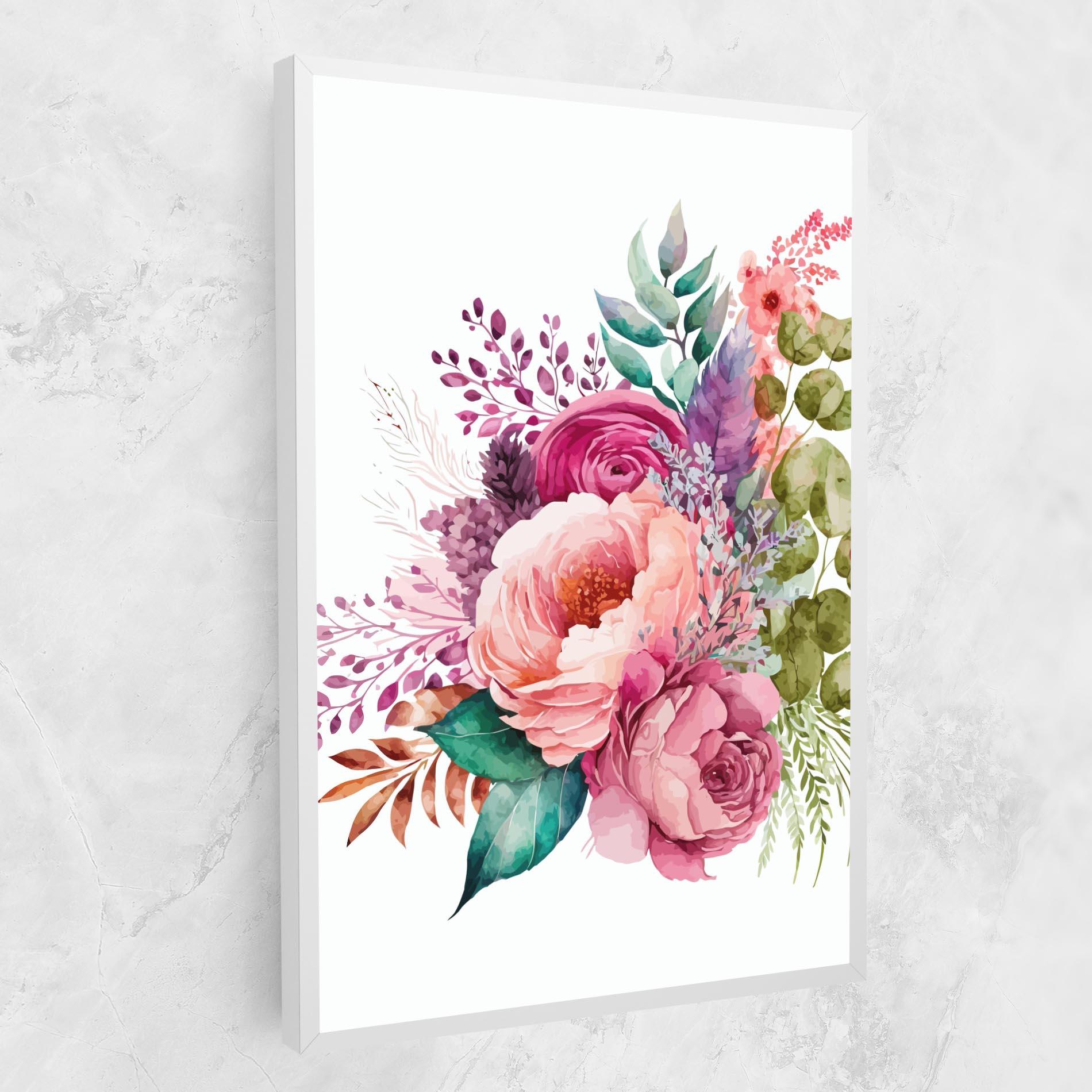 Картина на платно Bouquet Of Pink Roses mockup 1