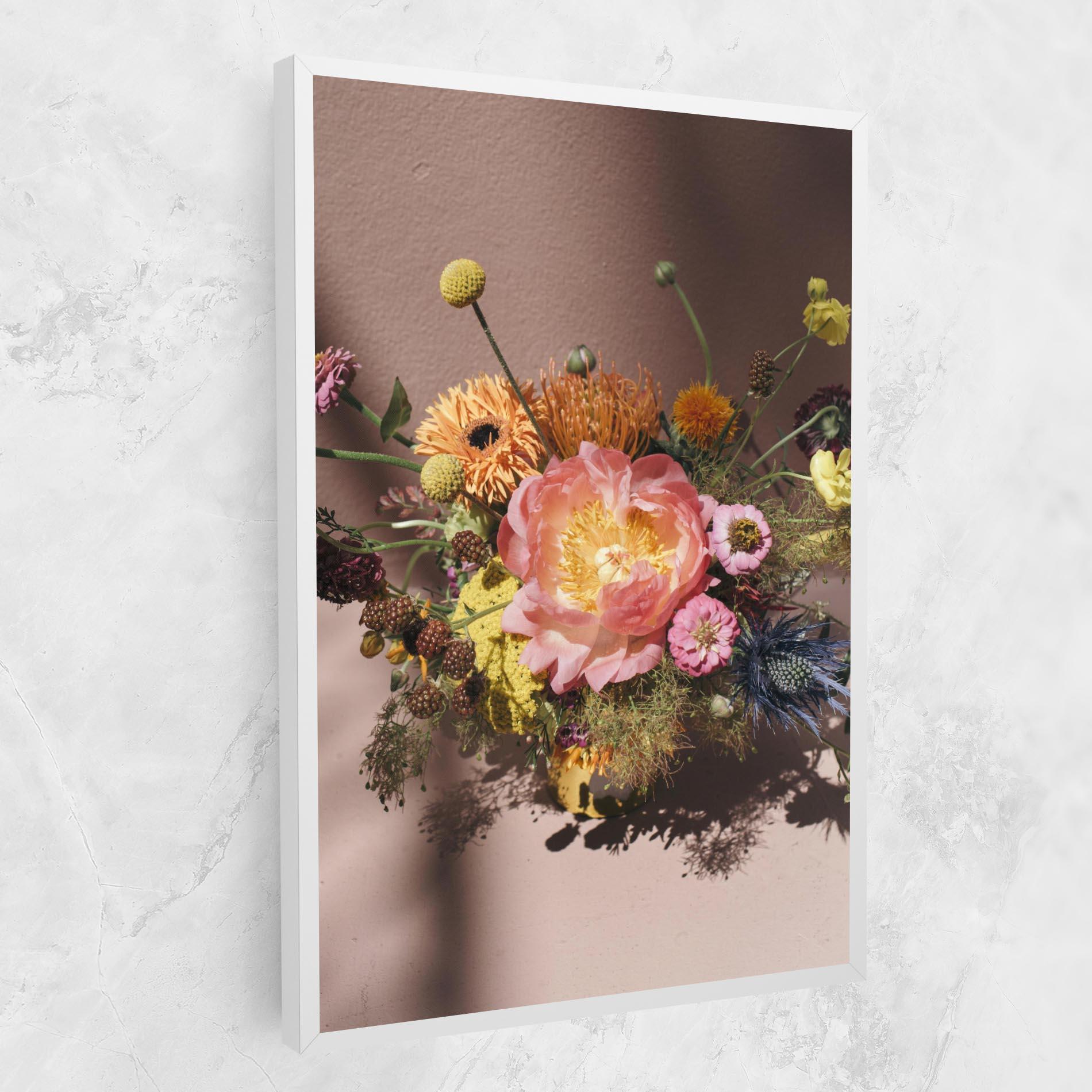 Картина на платно Pastel Orange Bouquet mockup 1
