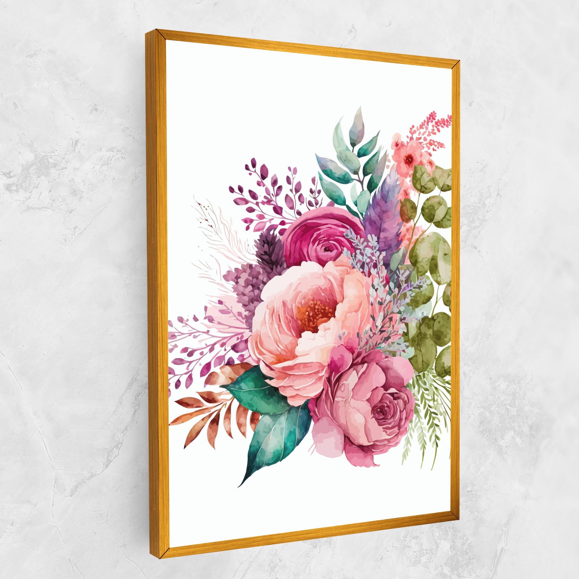 Картина на платно Bouquet Of Pink Roses mockup 1