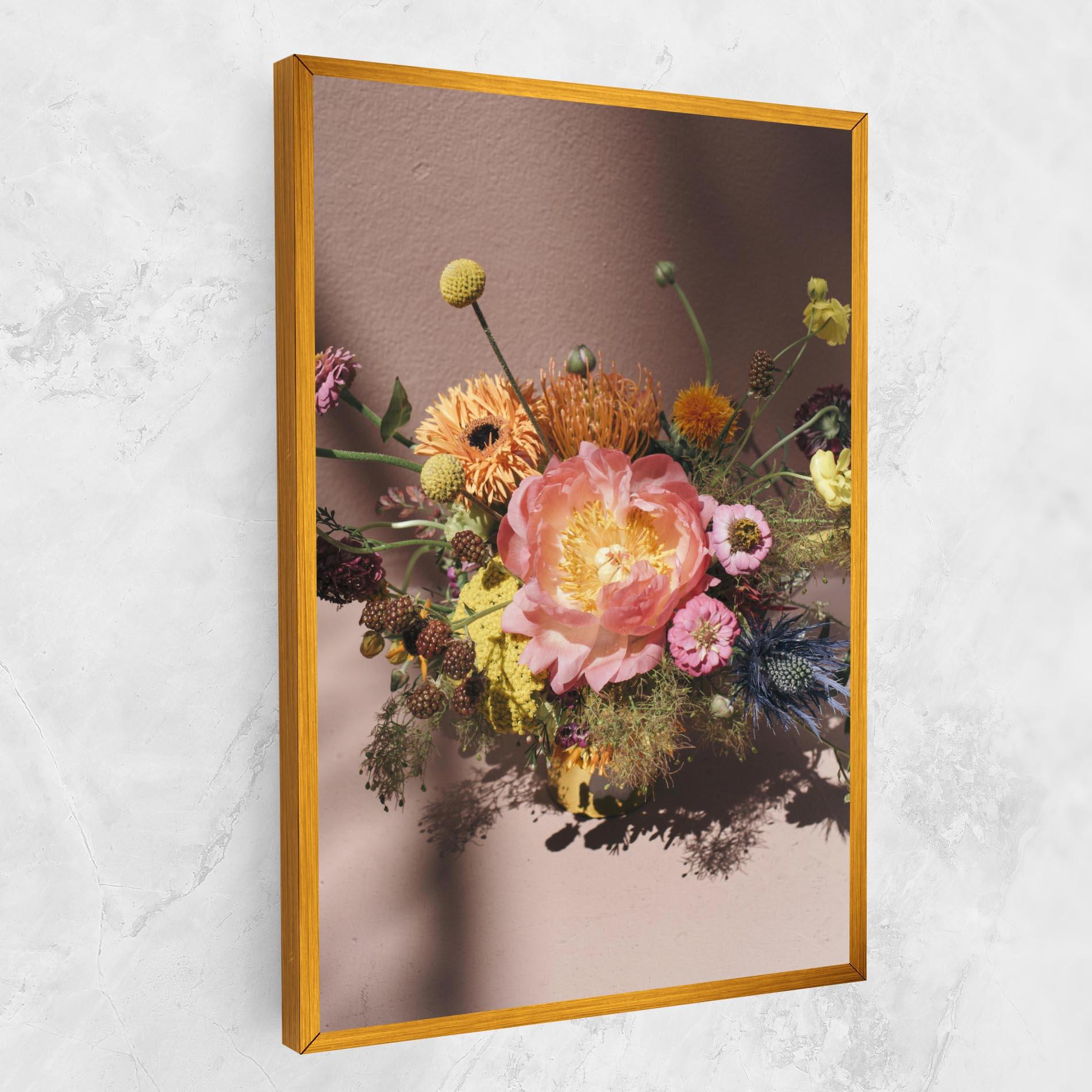 Картина на платно Pastel Orange Bouquet mockup 1