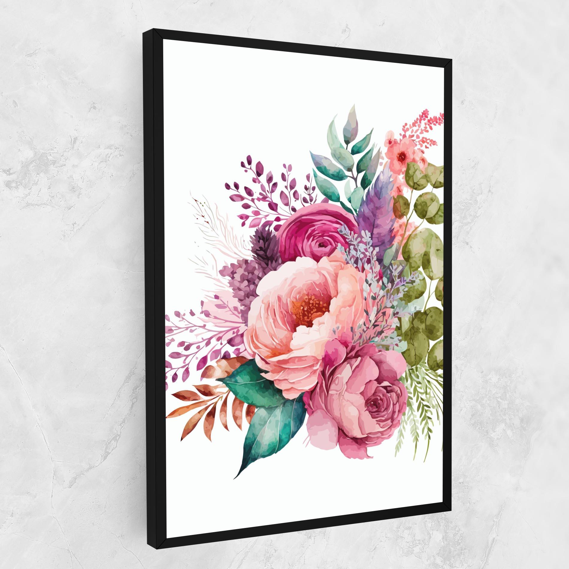 Картина на платно Bouquet Of Pink Roses mockup 1