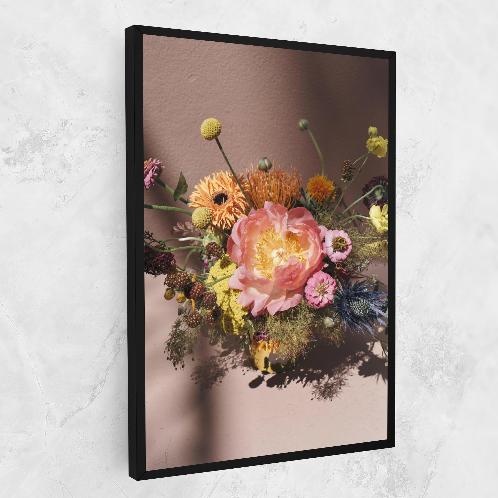 Картина на платно Pastel Orange Bouquet mockup 1