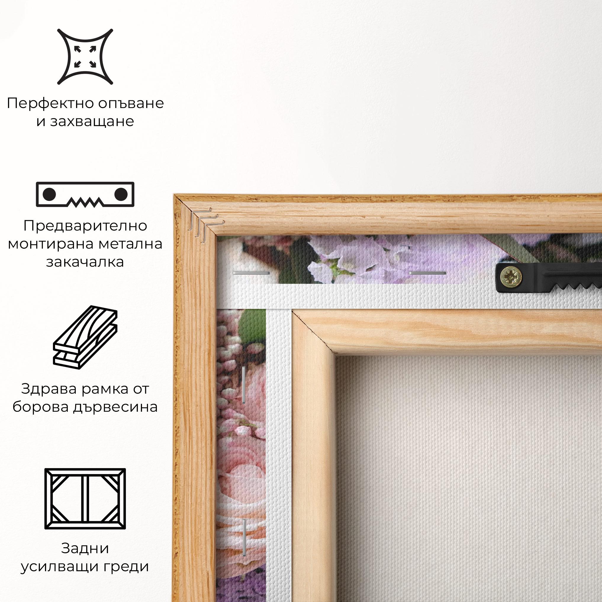 Картина на платно Beautiful Pink Roses mockup 5