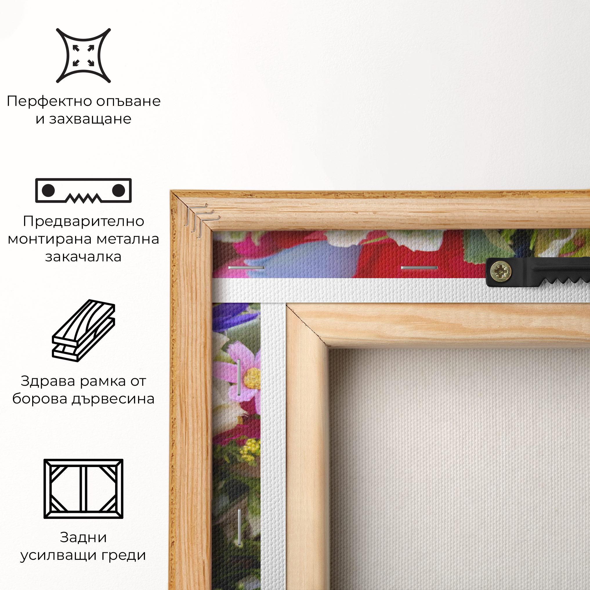 Картина на платно Mixed Roses Bouquet mockup 5