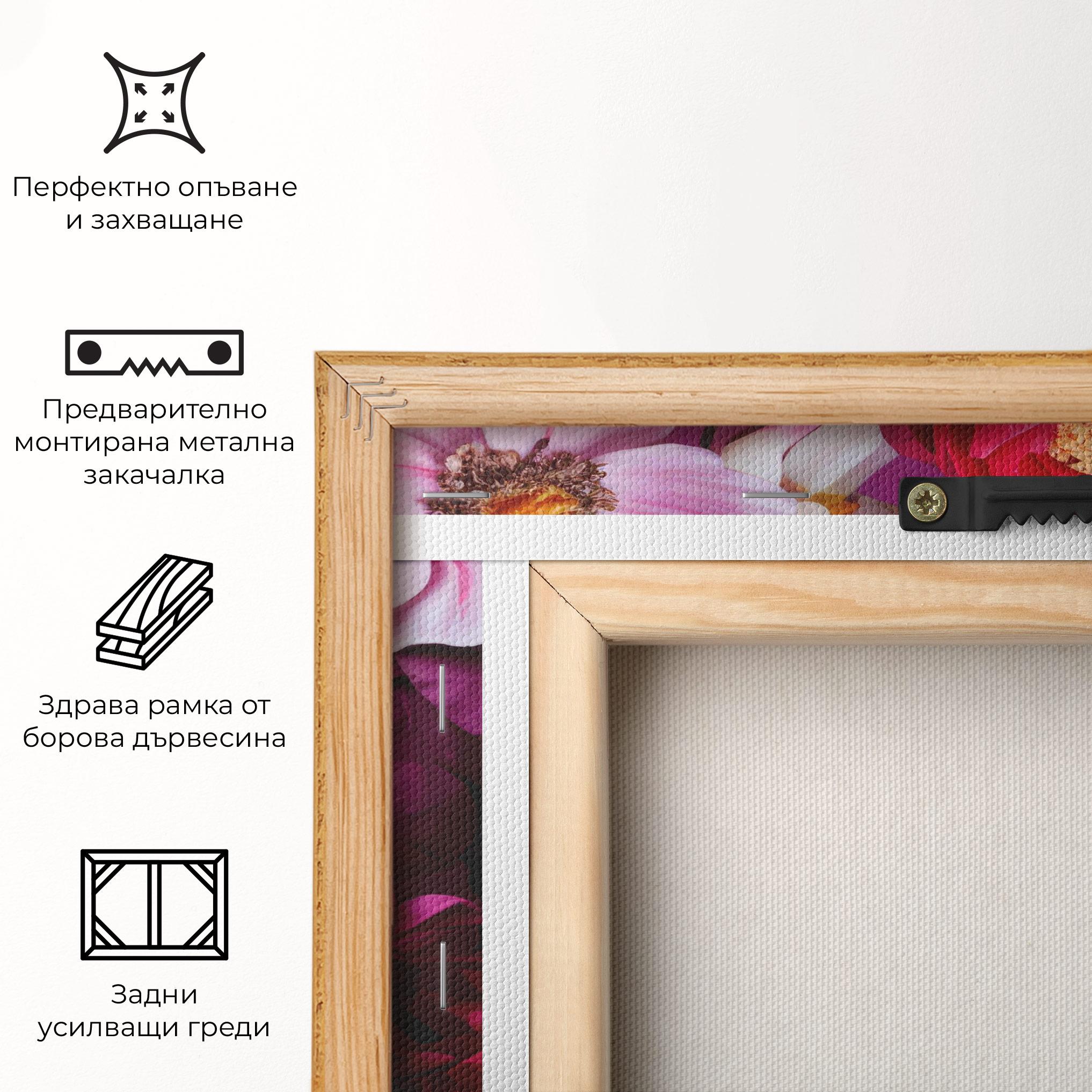 Картина на платно Pink Red Bouquet mockup 5