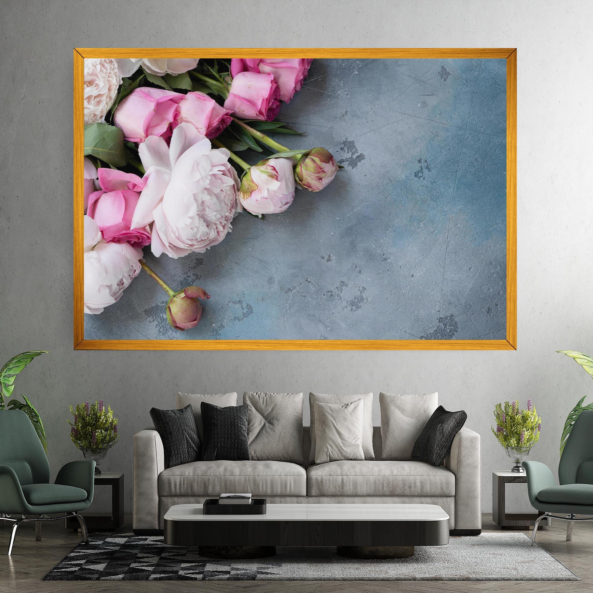 Картина на платно Cute Pink Peonies mockup 7