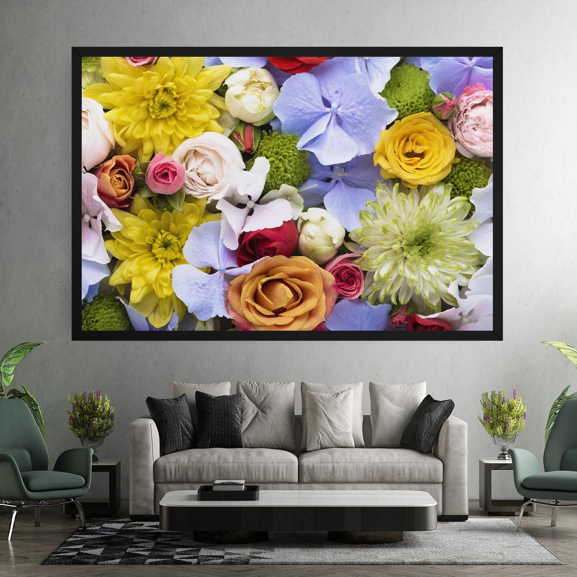 Картина на платно Color Mix Flower Bouquet mockup 7