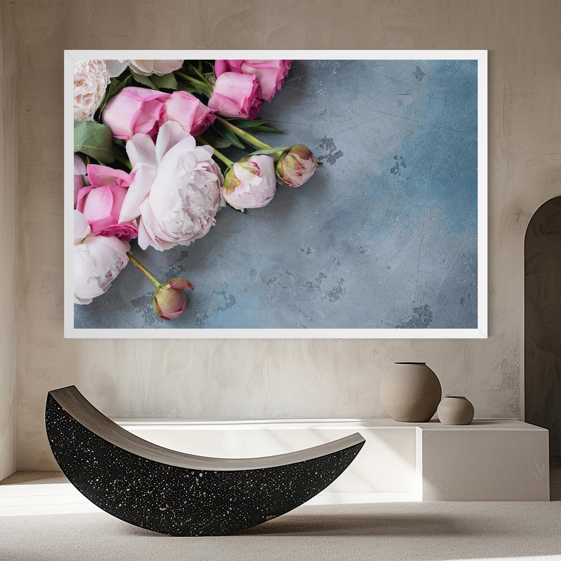 Картина на платно Cute Pink Peonies mockup 8