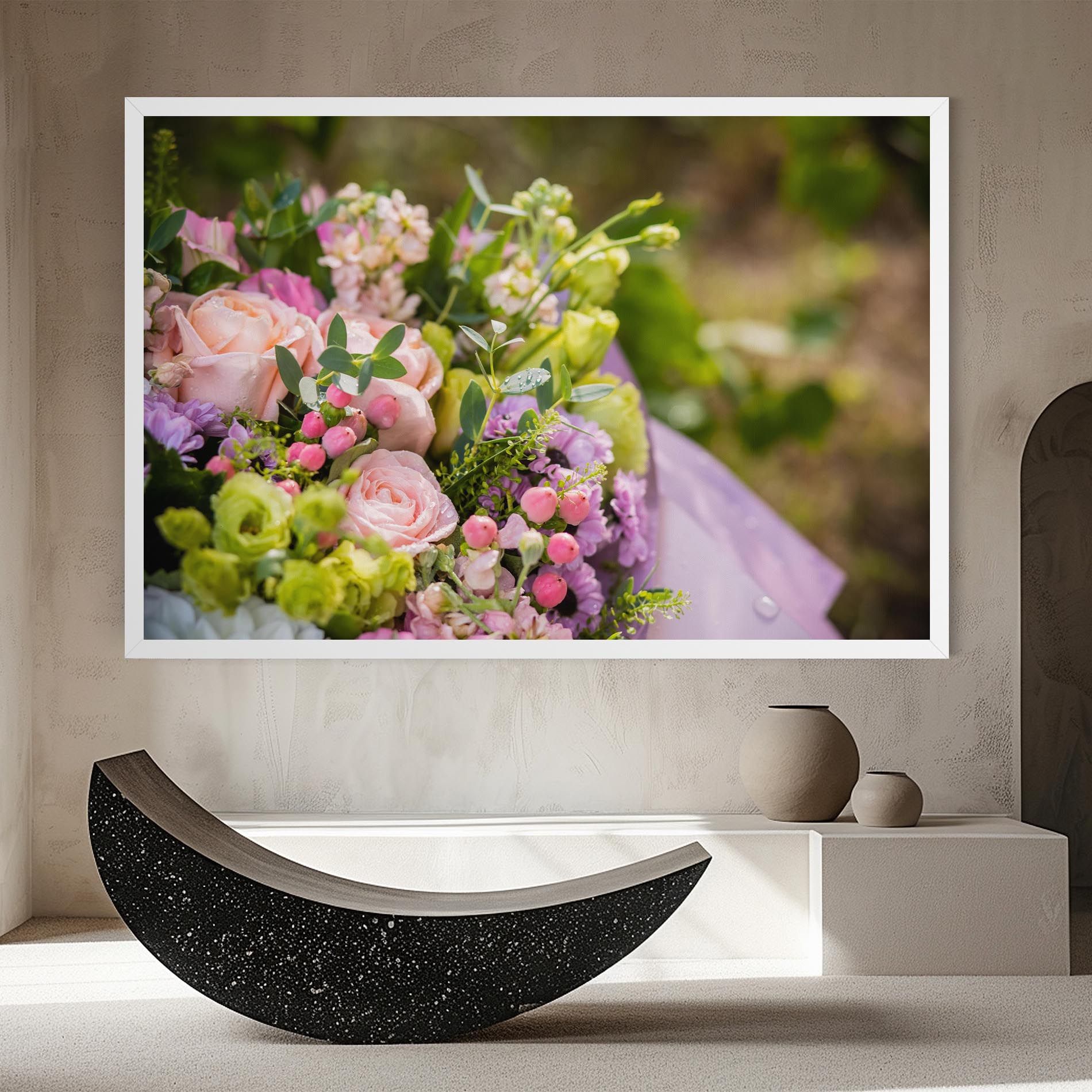 Green Pink Bouquet mockup 8