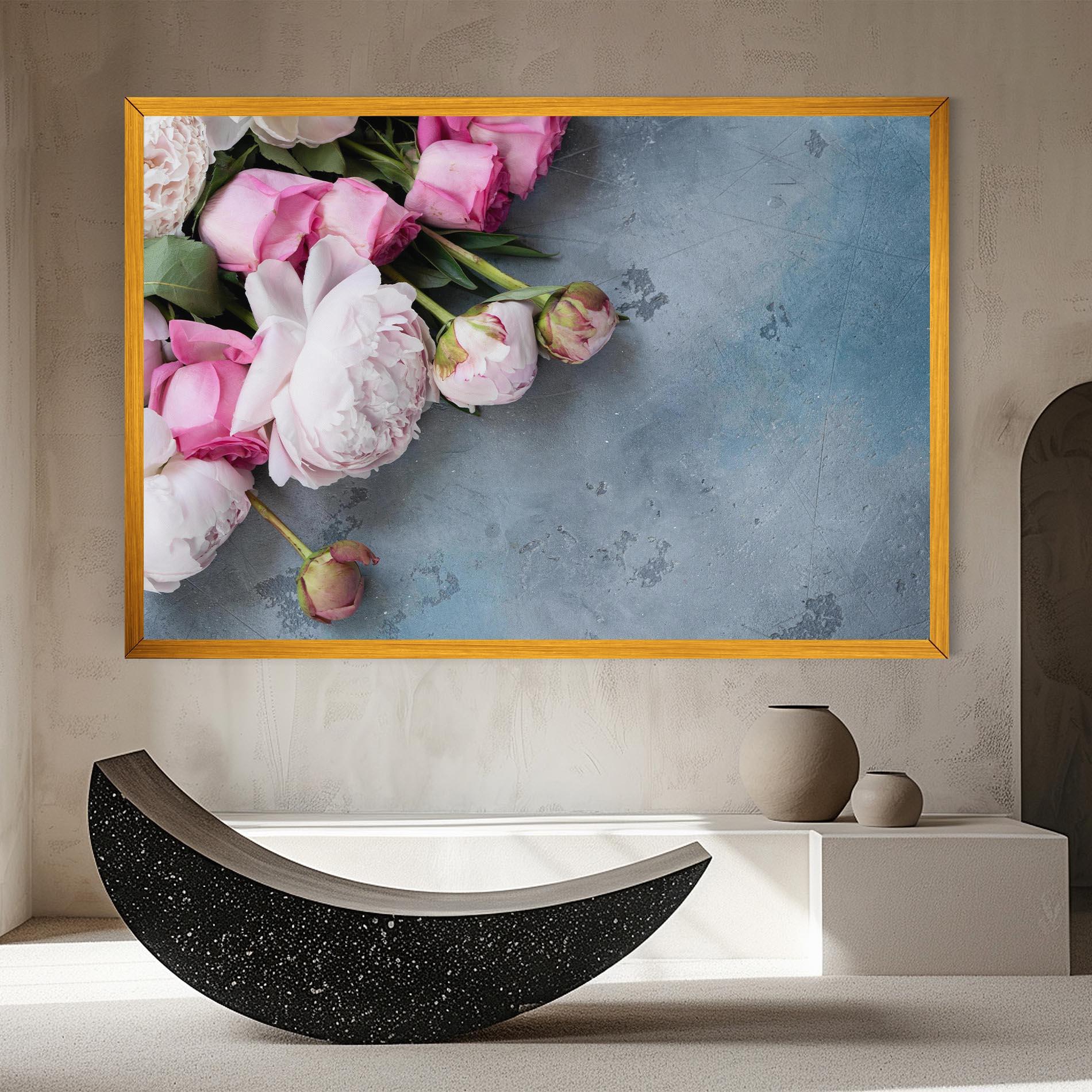 Картина на платно Cute Pink Peonies mockup 8