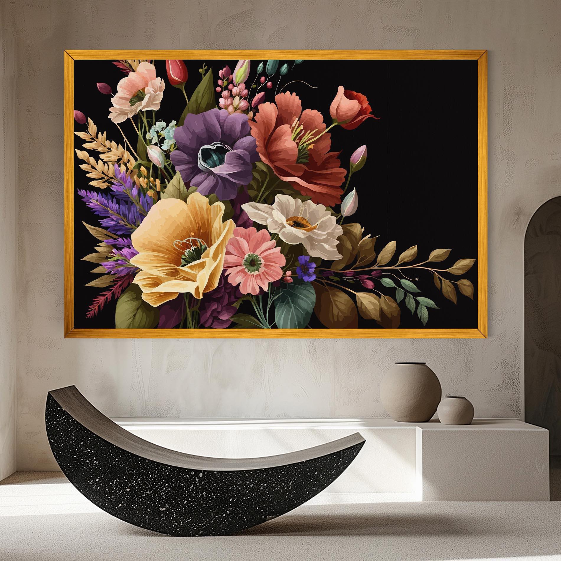 Картина на платно Vintage Bouquet Art mockup 8