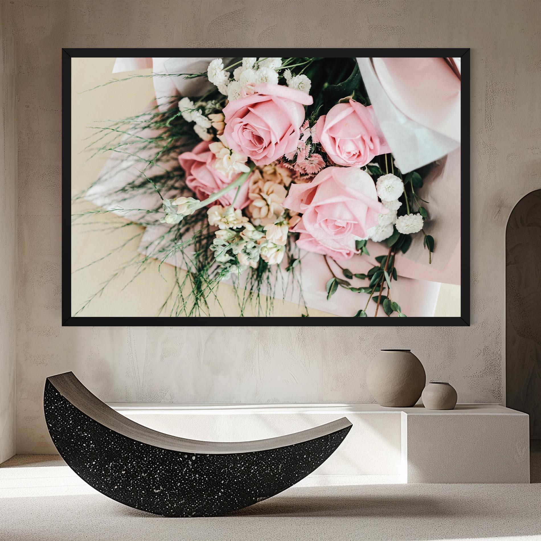 Картина на платно Baby Pink Bouquet mockup 8