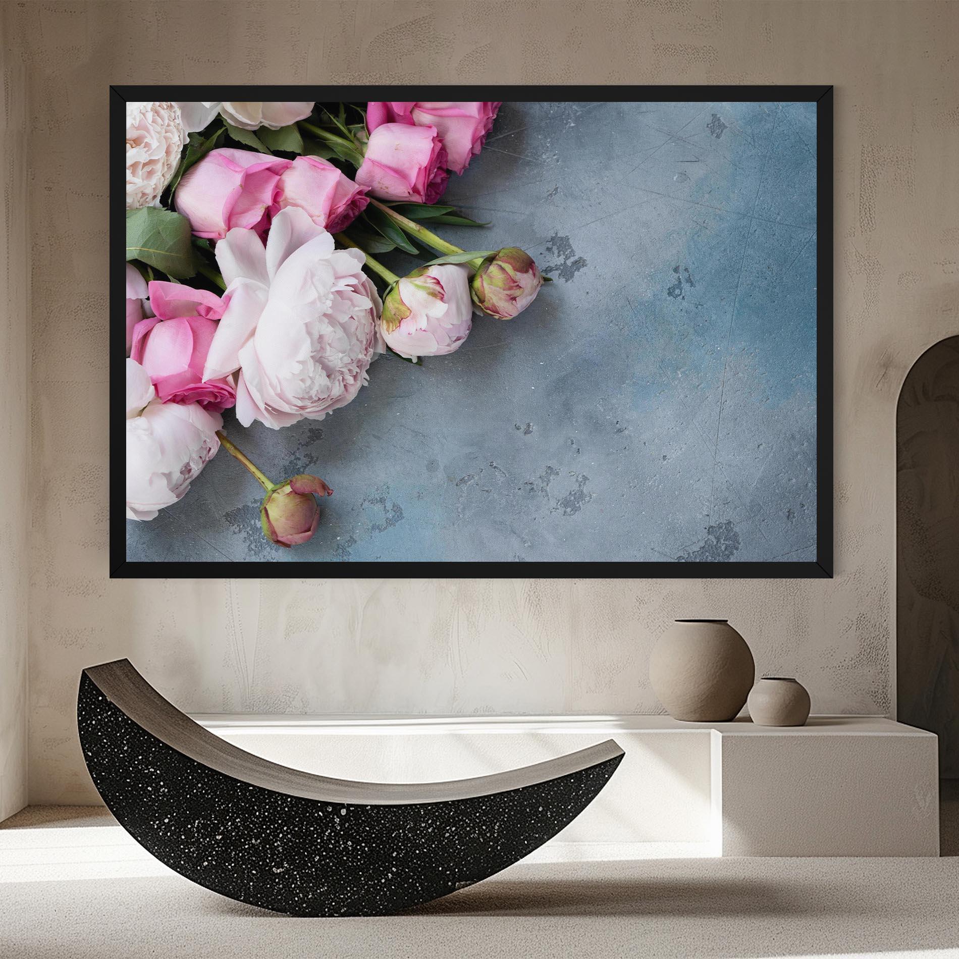 Картина на платно Cute Pink Peonies mockup 8