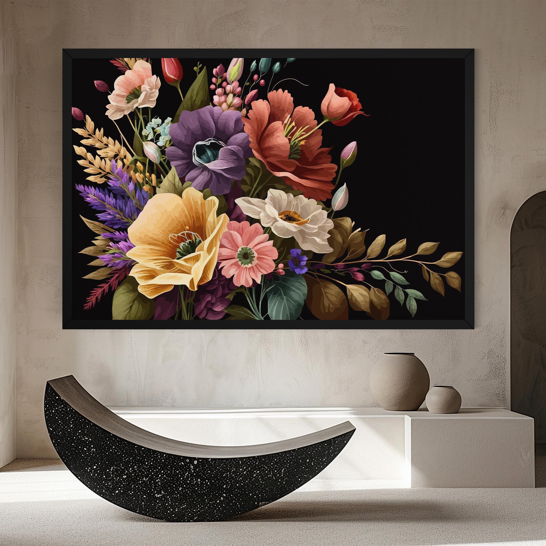 Картина на платно Vintage Bouquet Art mockup 8