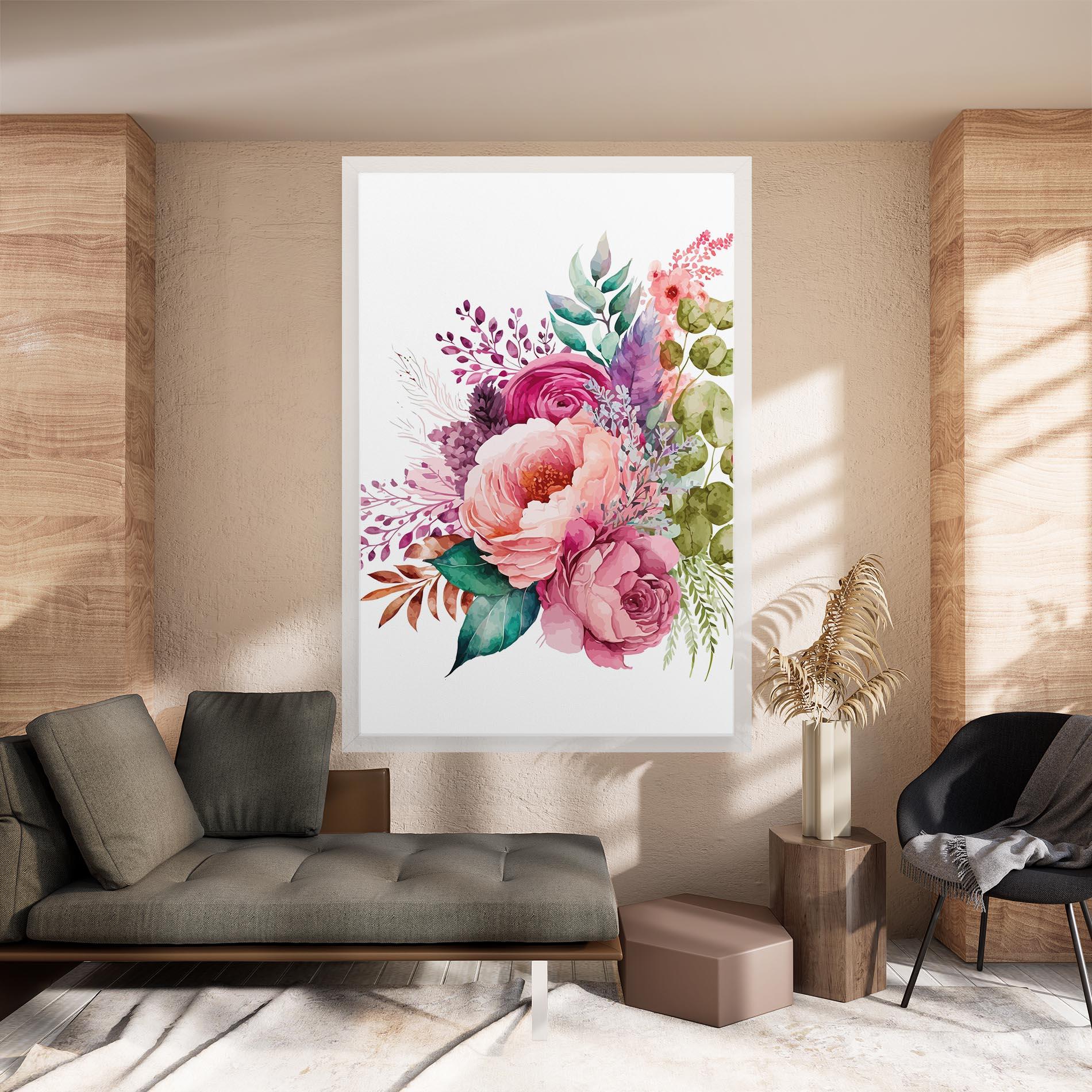 Картина на платно Bouquet Of Pink Roses mockup 8