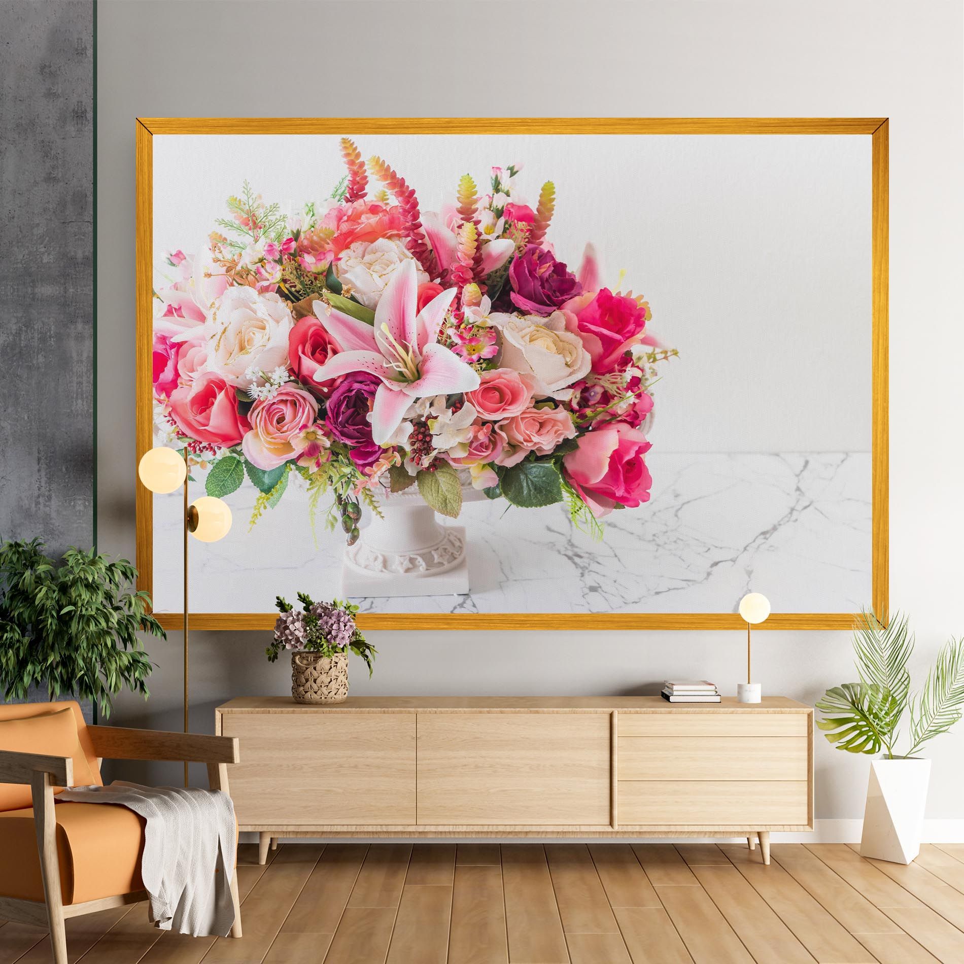 Bouquet Flowers Vase mockup 9