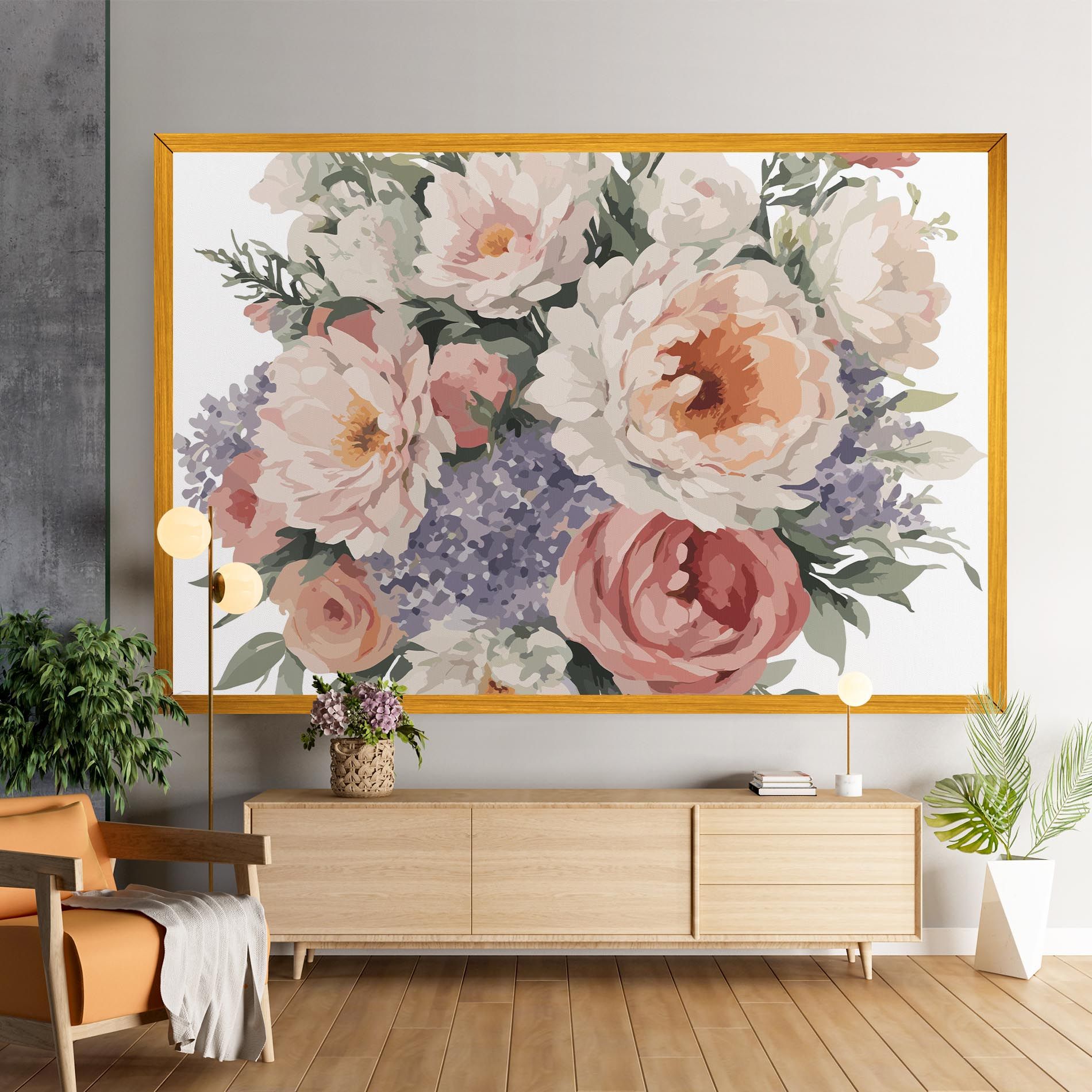 Pretty Watercolor Bouquet mockup 9