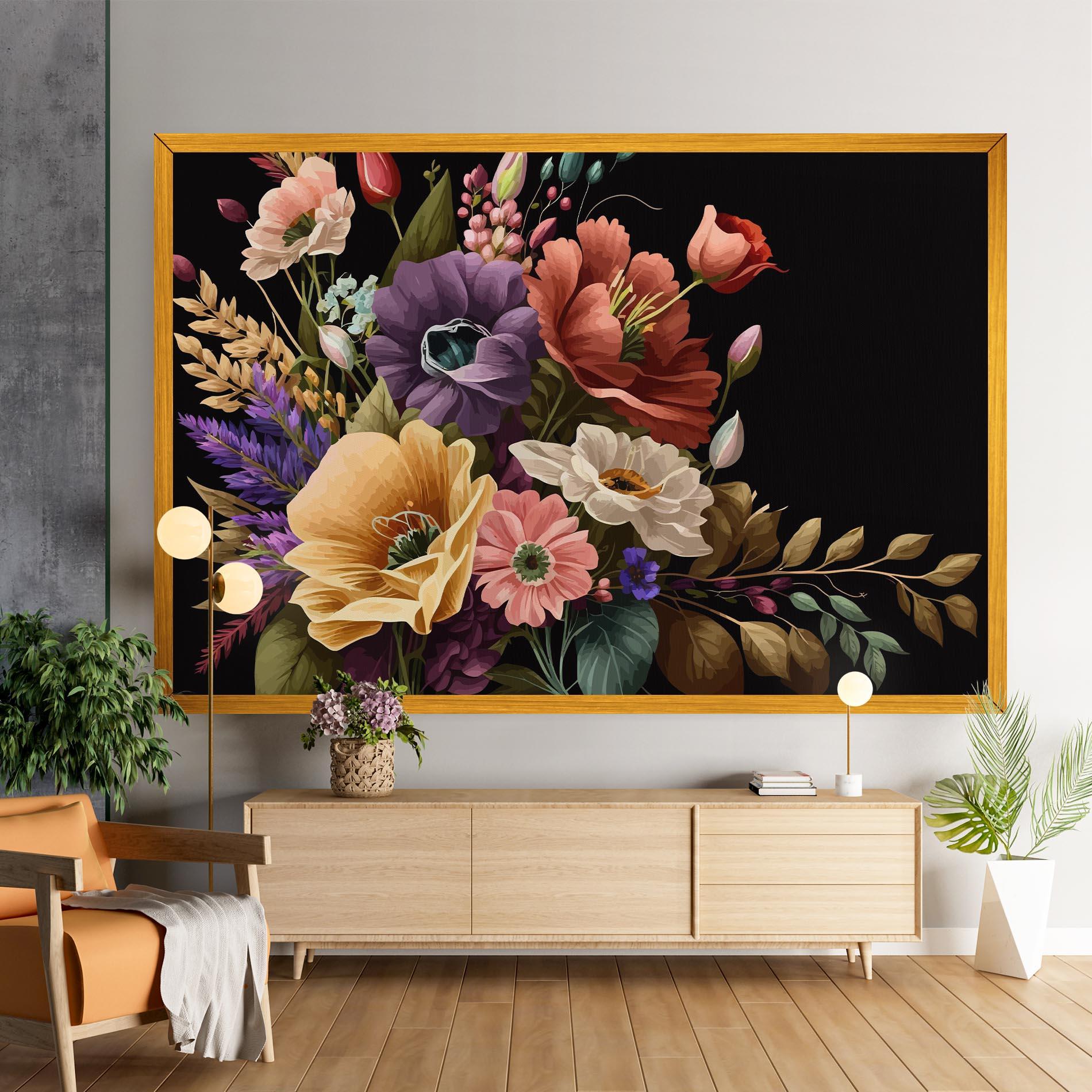 Картина на платно Vintage Bouquet Art mockup 9