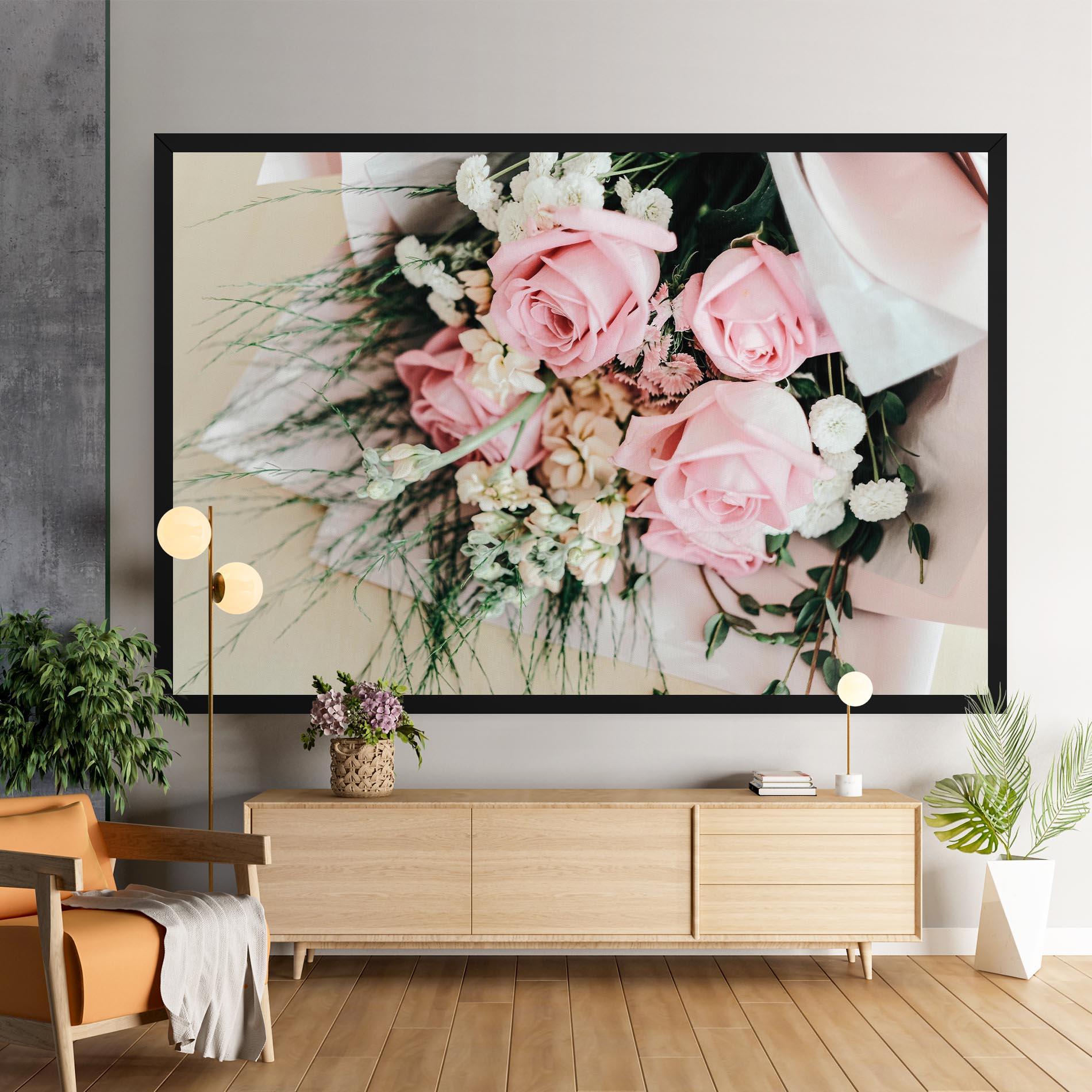 Картина на платно Baby Pink Bouquet mockup 9