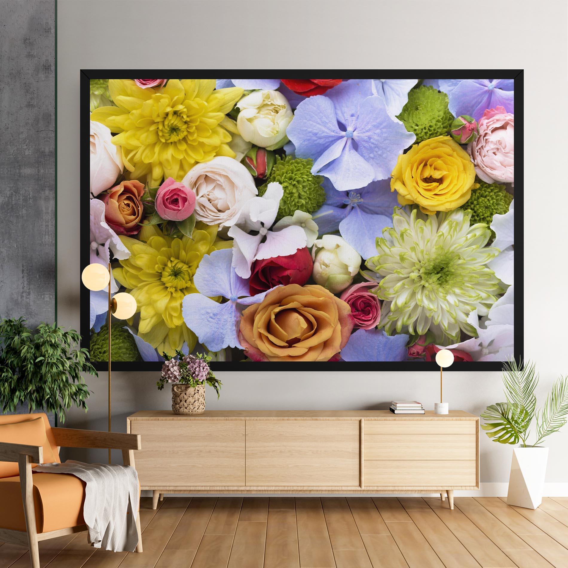 Картина на платно Color Mix Flower Bouquet mockup 9