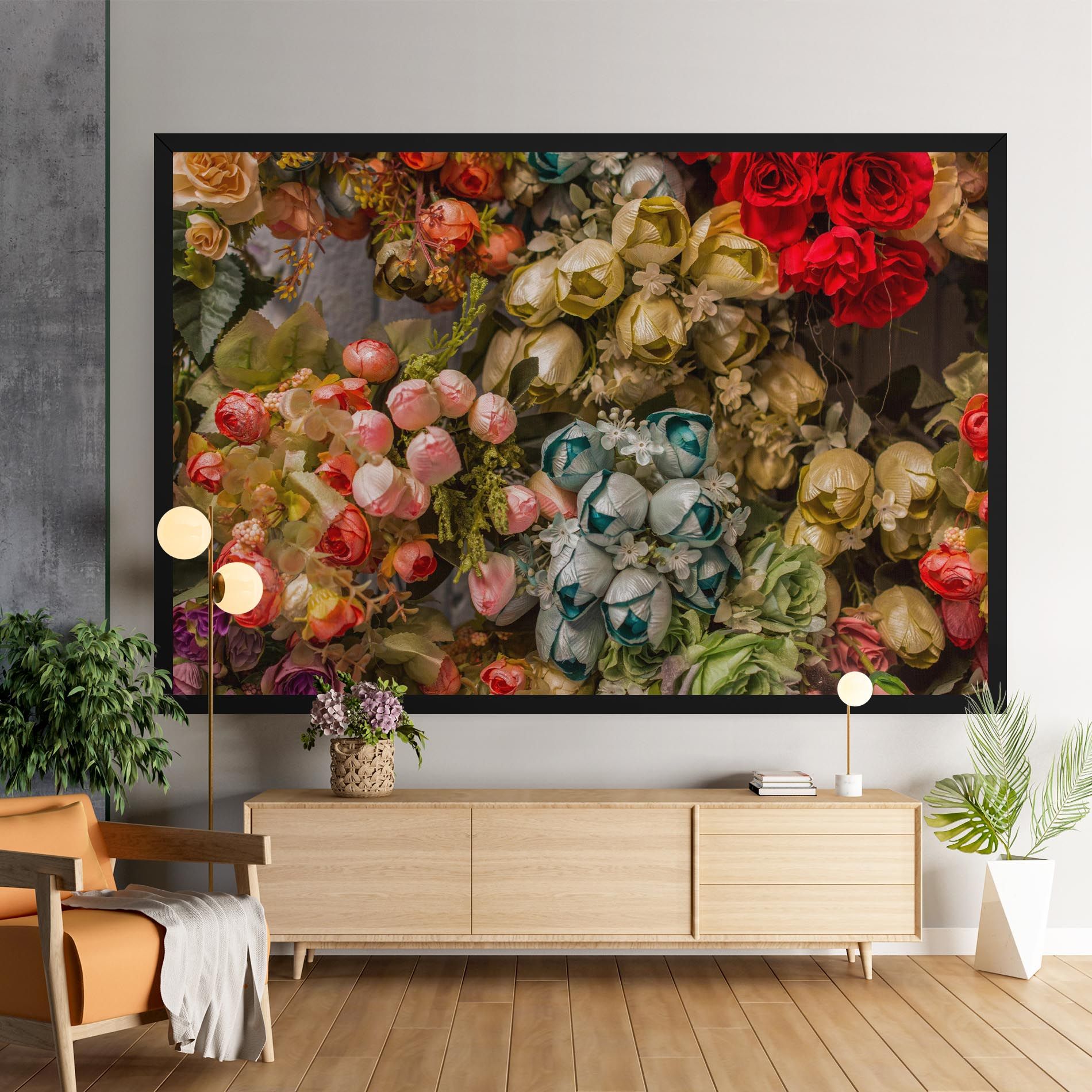 Fake Flowers Wall mockup 9