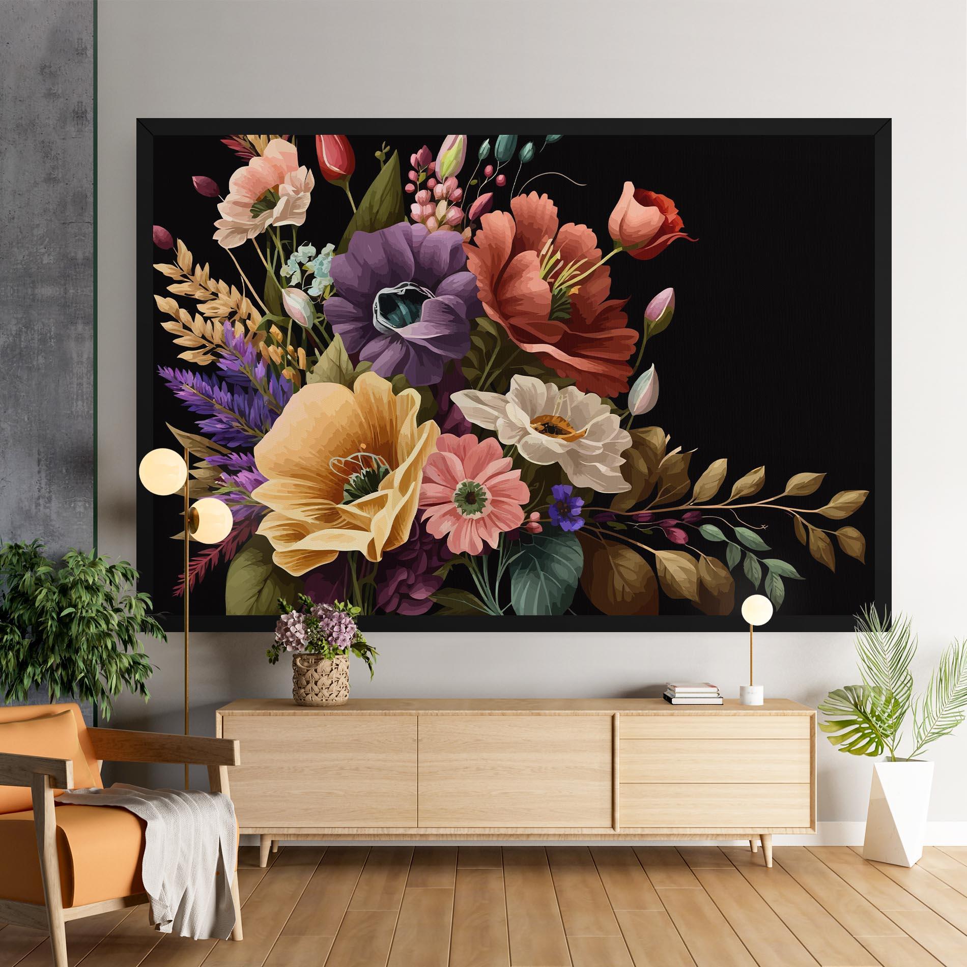 Картина на платно Vintage Bouquet Art mockup 9