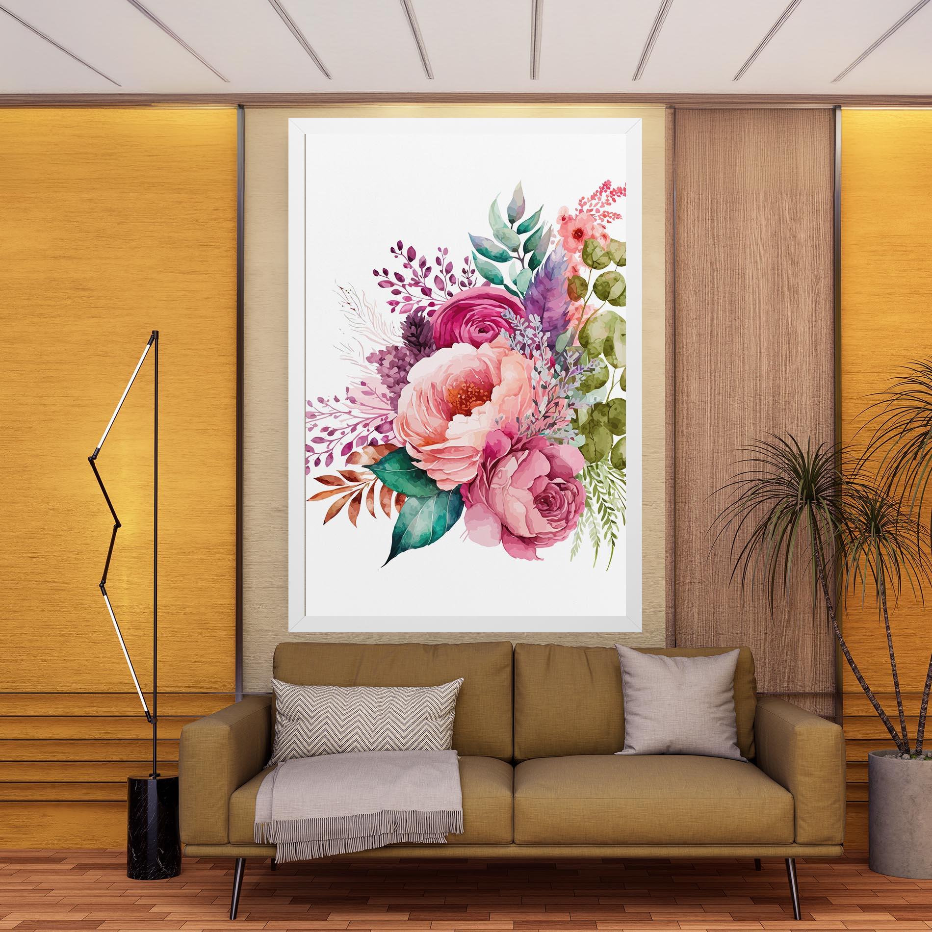 Картина на платно Bouquet Of Pink Roses mockup 9